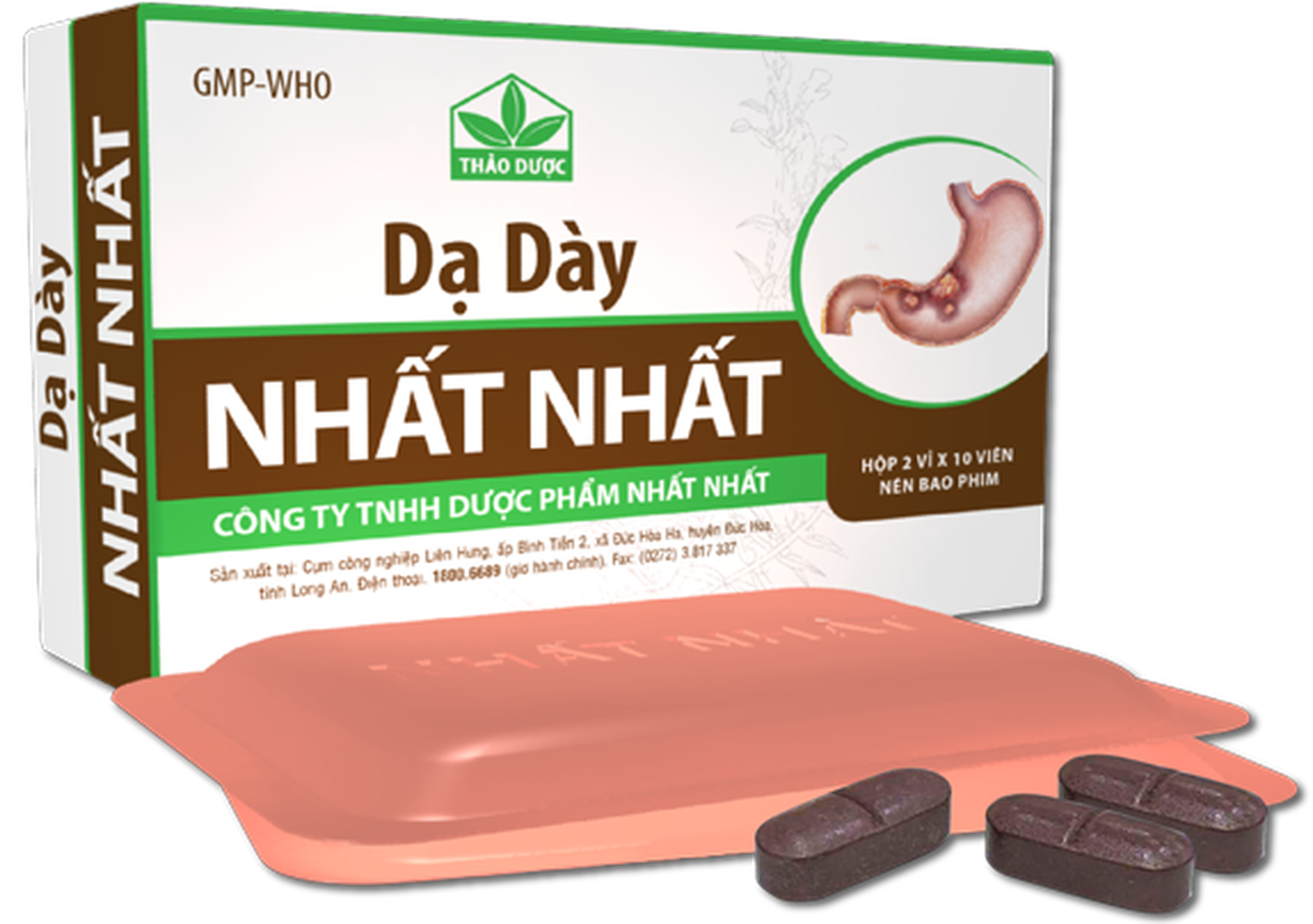 Dạ dày Nhất Nhất trị viêm loét dạ dày, tá tràng, rối loạn tiêu hóa (2 vỉ x 10 viên)