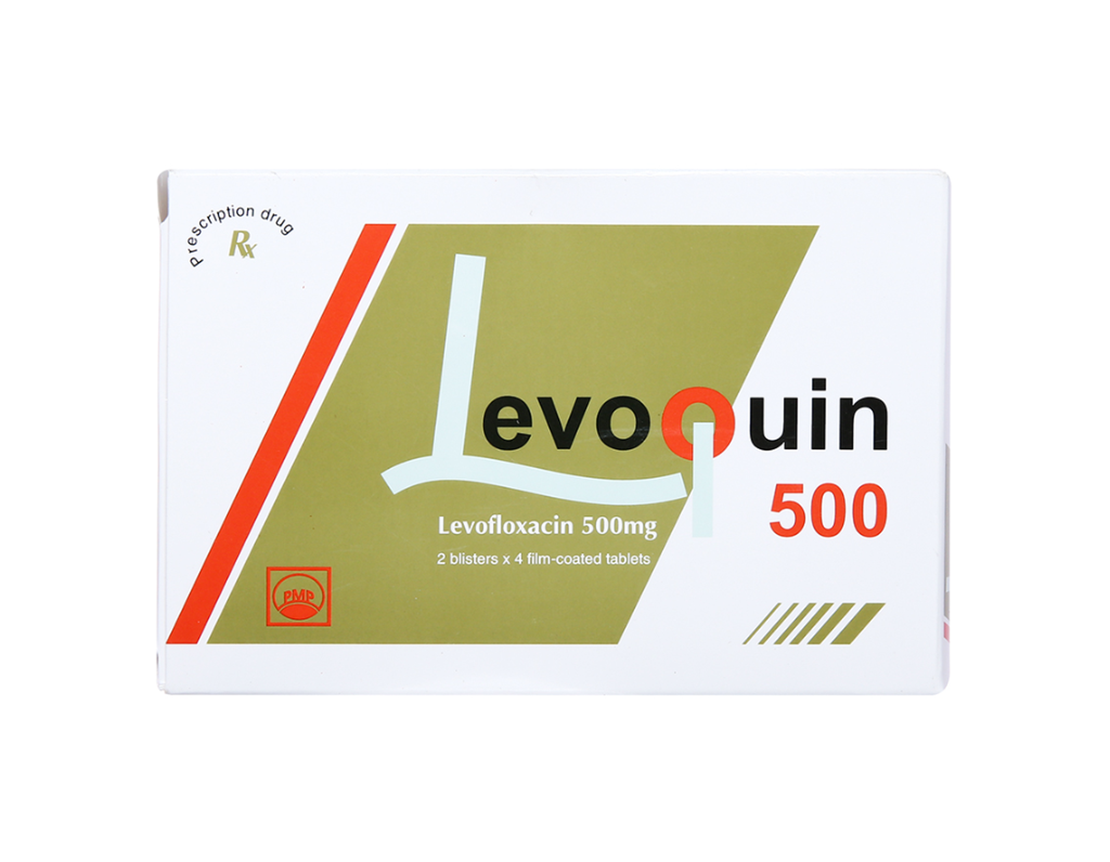 Thuốc Levoquin 500 trị nhiễm khuẩn (Hộp 2 vỉ x 4 viên)