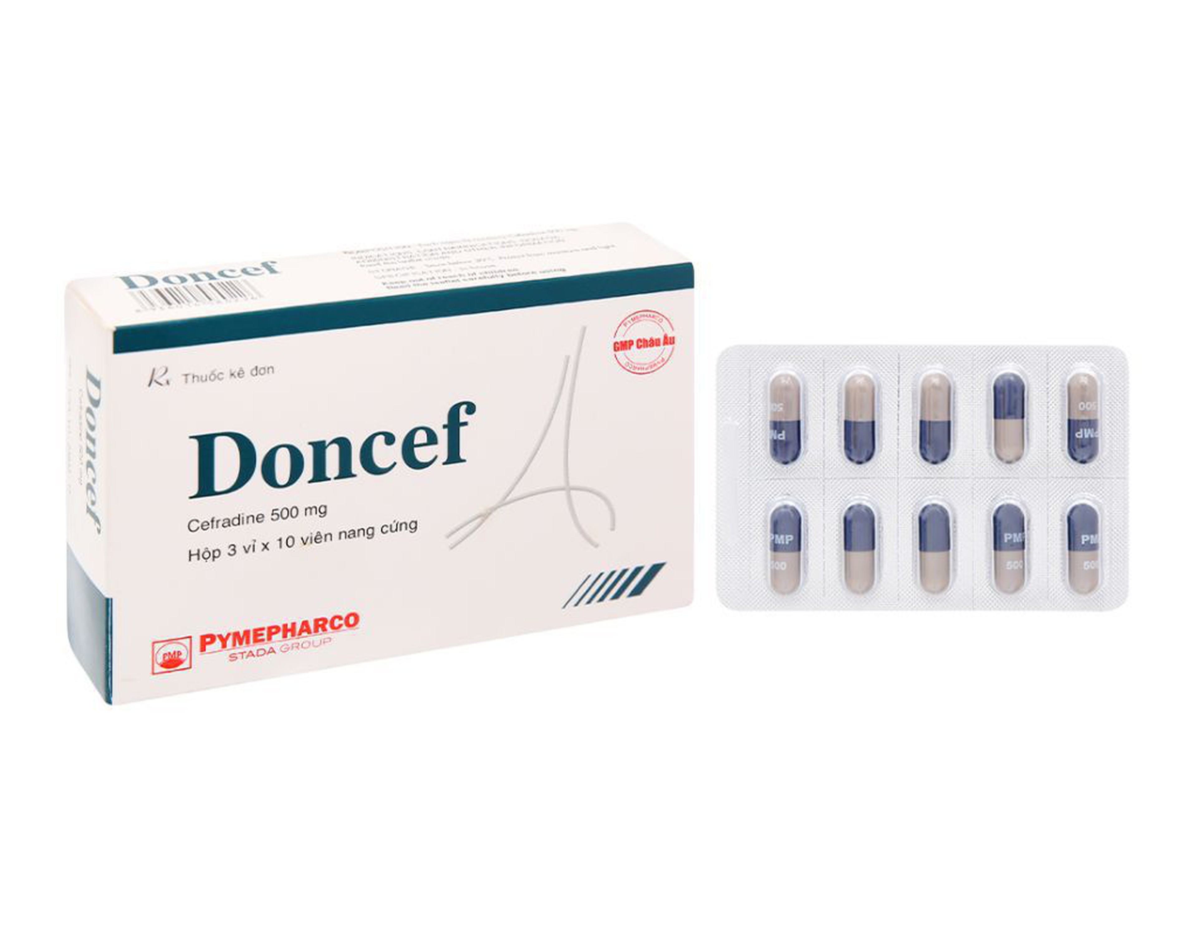 Thuốc Doncef 500mg trị nhiễm khuẩn da, nhiễm khuẩn hô hấp (3 vỉ x 10 viên)