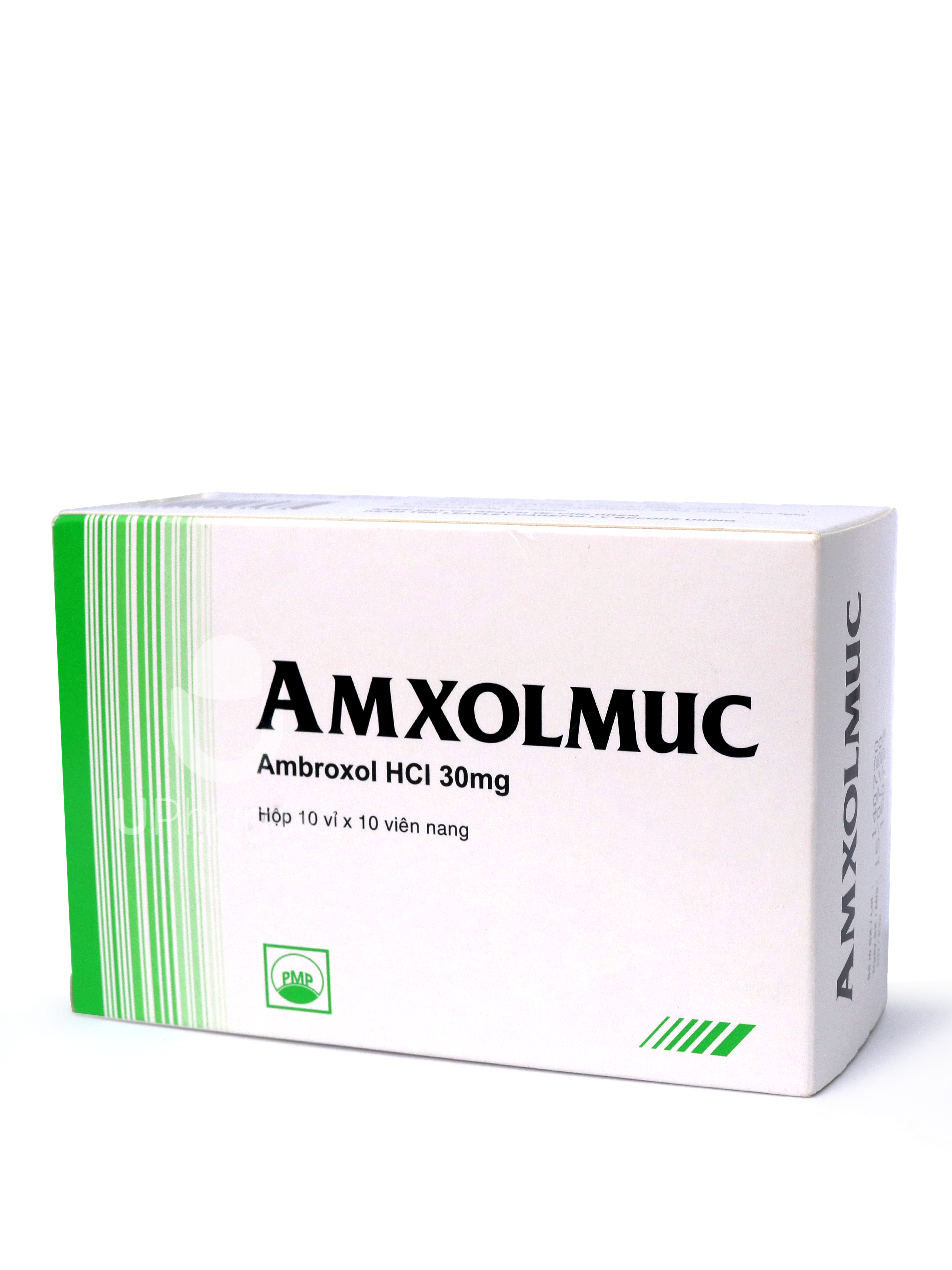 Thuốc Amxolmuc 30mg điều trị bệnh cấp và mạn tính ở đường hô hấp có kèm tăng tiết dịch phế quản không bình thường (Hộp 10 vỉ x 10 viên)