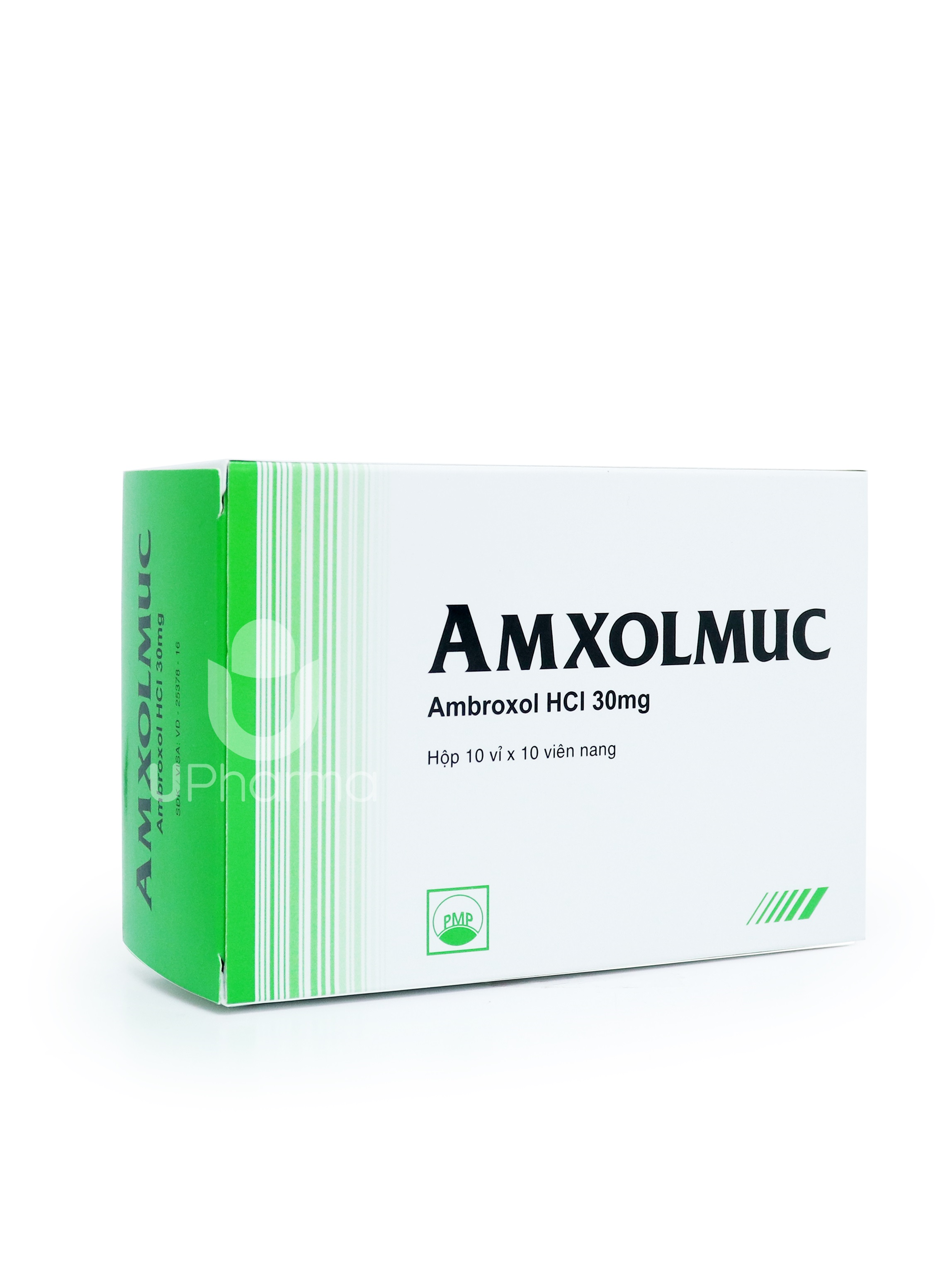 Thuốc Amxolmuc 30mg điều trị bệnh cấp và mạn tính ở đường hô hấp có kèm tăng tiết dịch phế quản không bình thường (Hộp 10 vỉ x 10 viên)