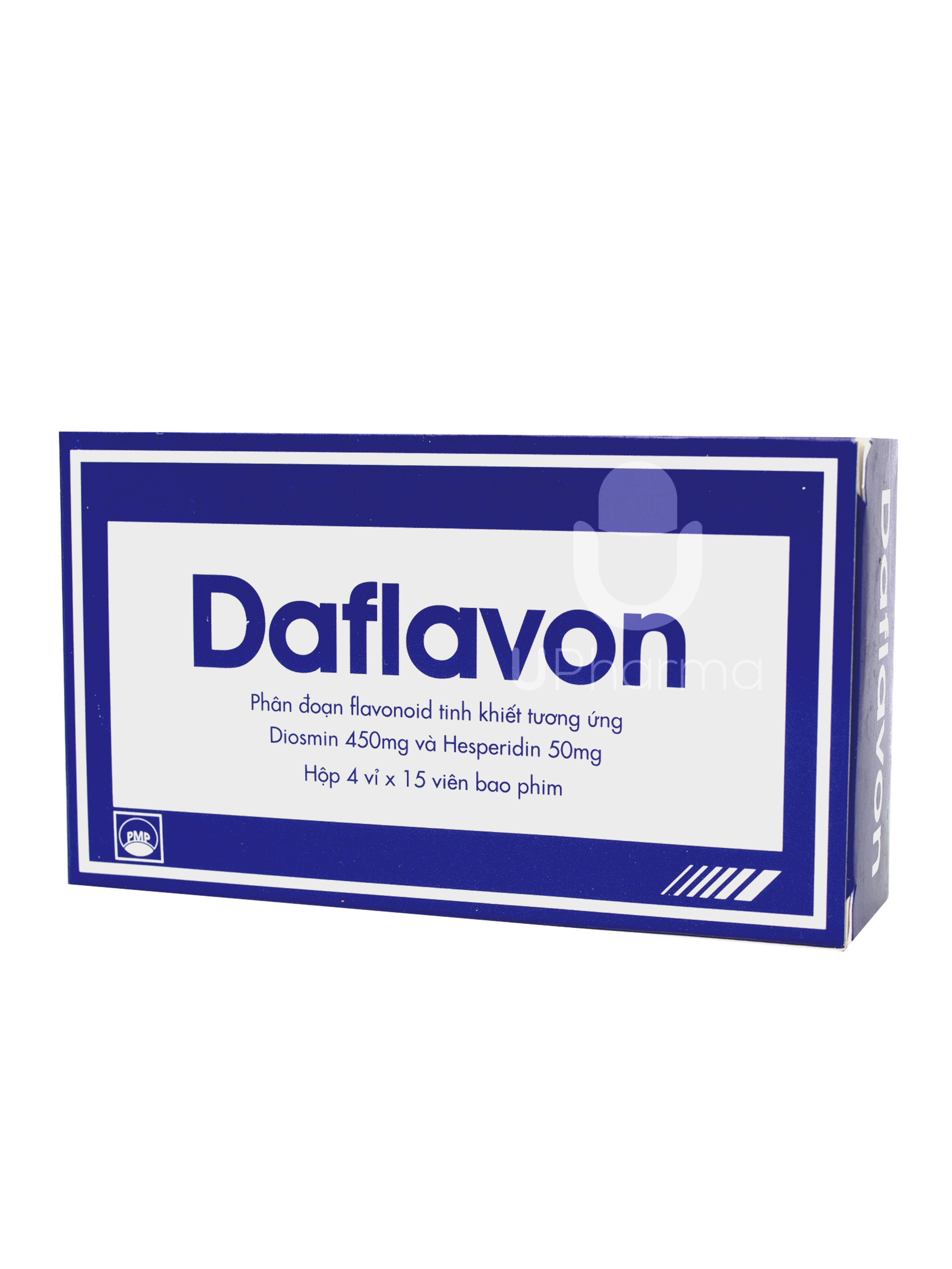 Thuốc Daflavon điều trị giãn tĩnh mạch và bệnh trĩ (Hộp 4 vỉ x 15 viên)