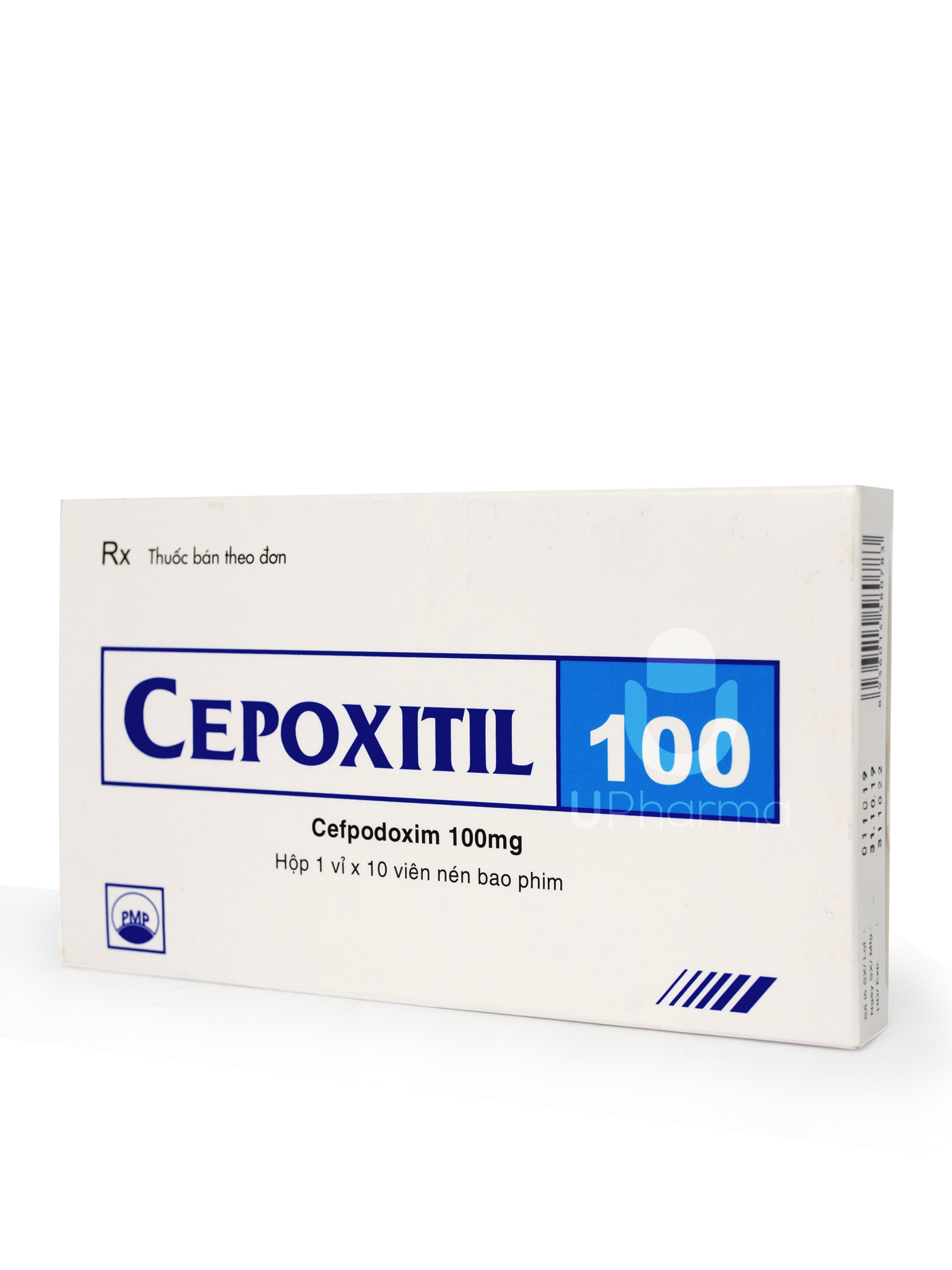 Thuốc Cepoxitil 100mg điều trị các nhiễm trùng đường hô hấp trên và hô hấp dưới do các chủng vi khuẩn nhạy cảm (Hộp 1 vỉ x 10 viên)
