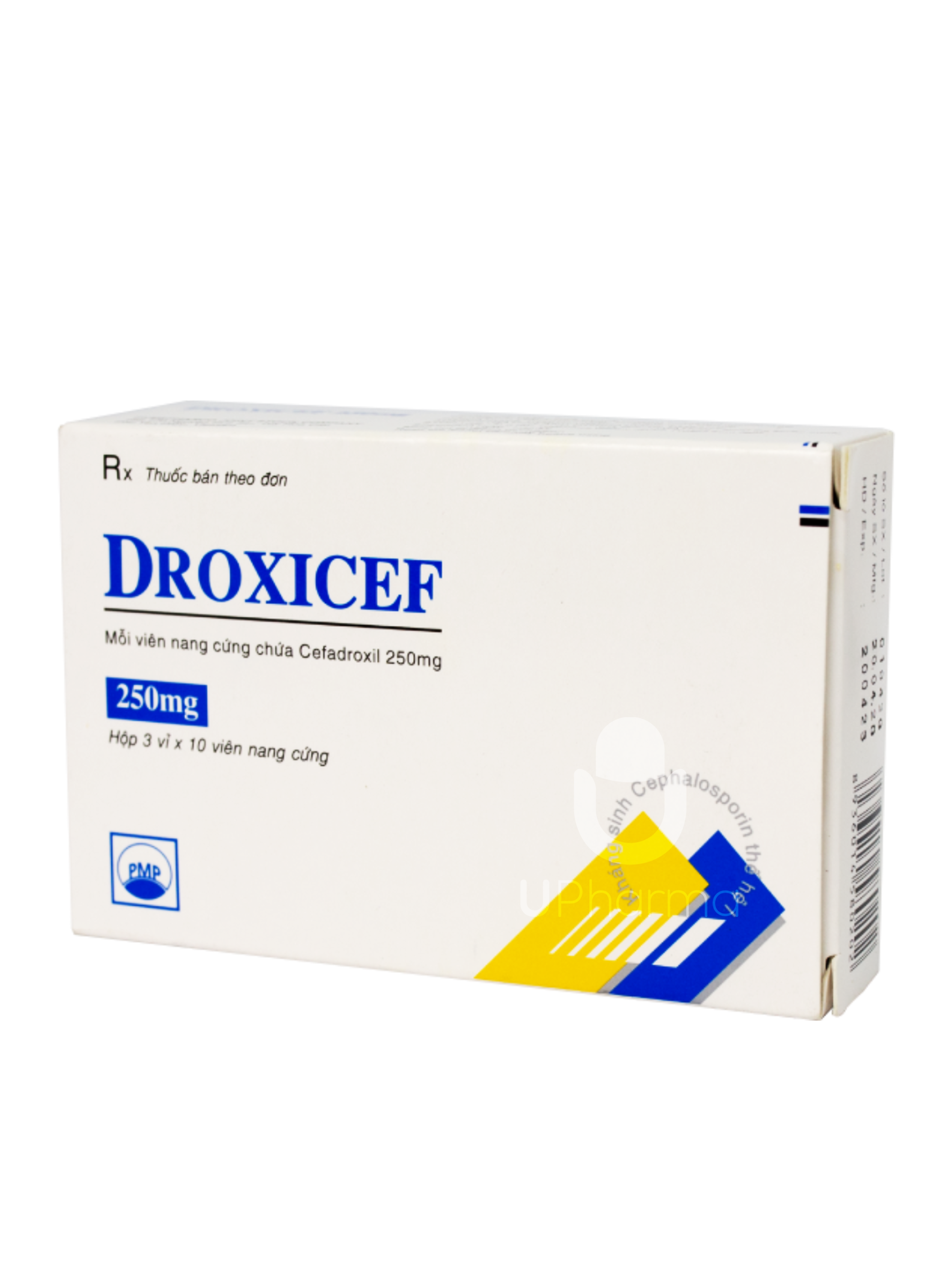 Thuốc Droxicef 250mg điều trị các loại nhiễm khuẩn nhẹ và trung bình (Hộp 3 vỉ x10 viên)