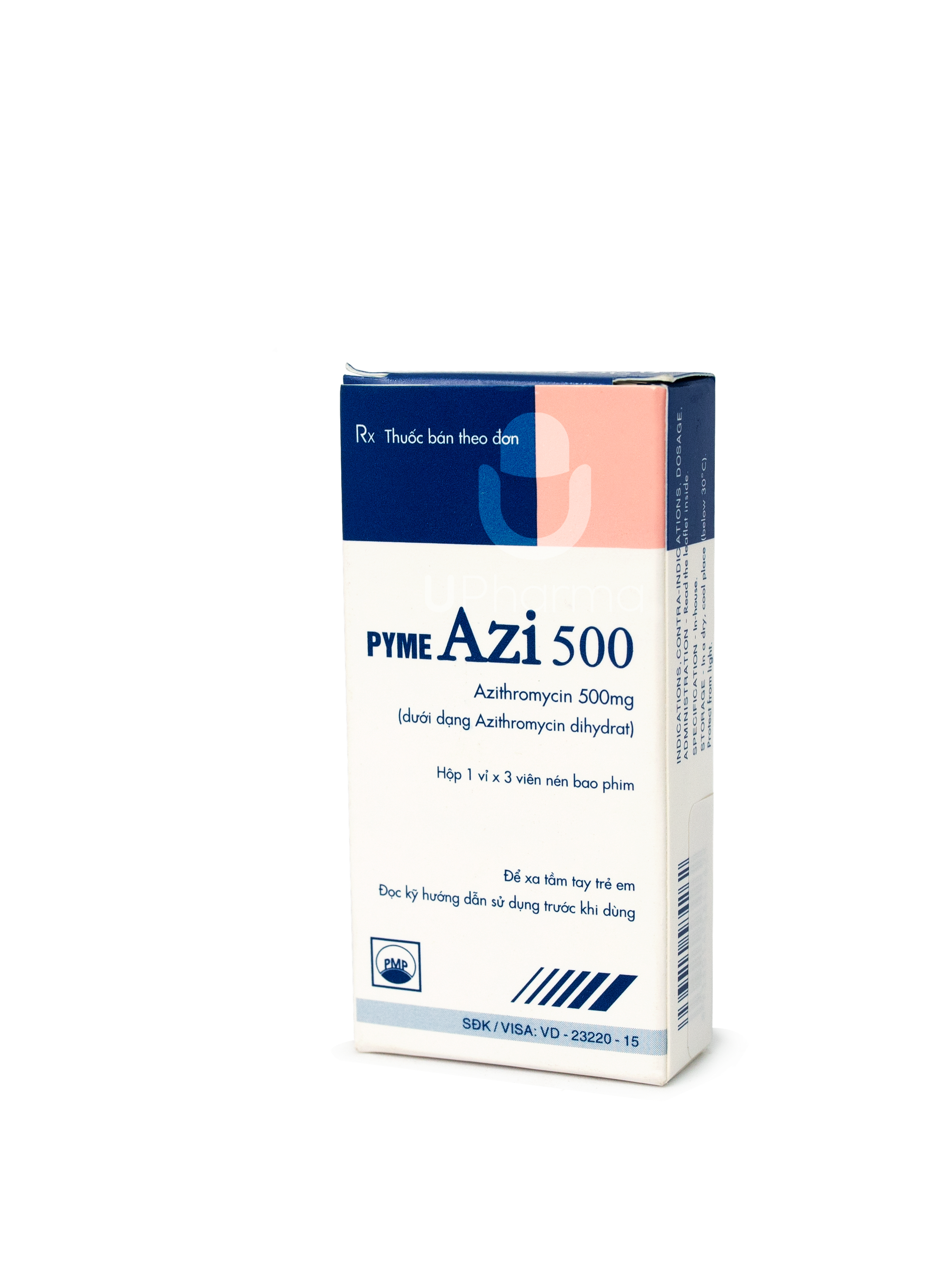 Thuốc Pyme Azi 500mg điều trị các bệnh nhiễm trùng mức độ nhẹ đến trung bình do các vi khuẩn nhạy cảm (Hộp 1 vỉ x 6 viên)