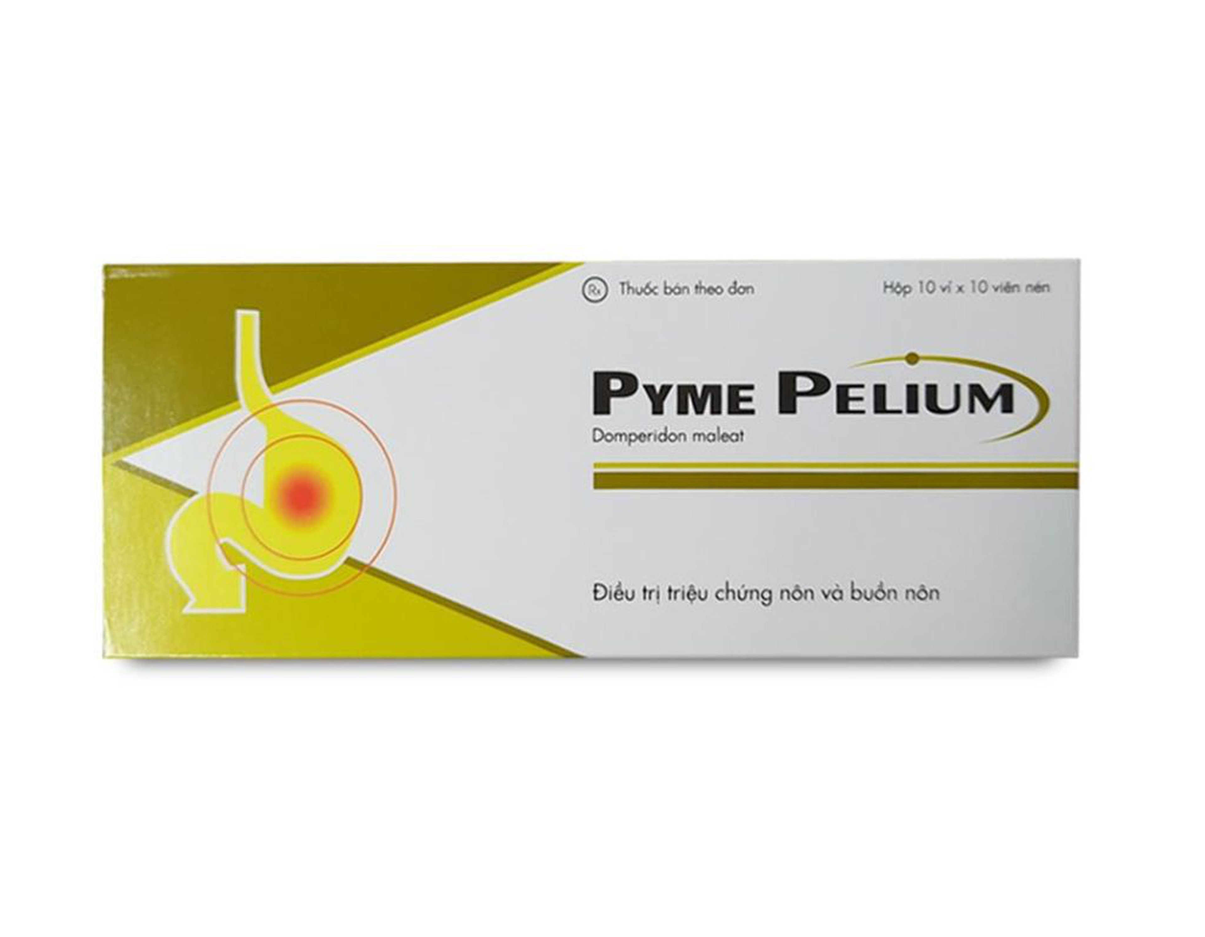 Thuốc PymePelium Tab 10mg giảm các triệu chứng buồn nôn và nôn (Hộp 10 vỉ x10 viên)