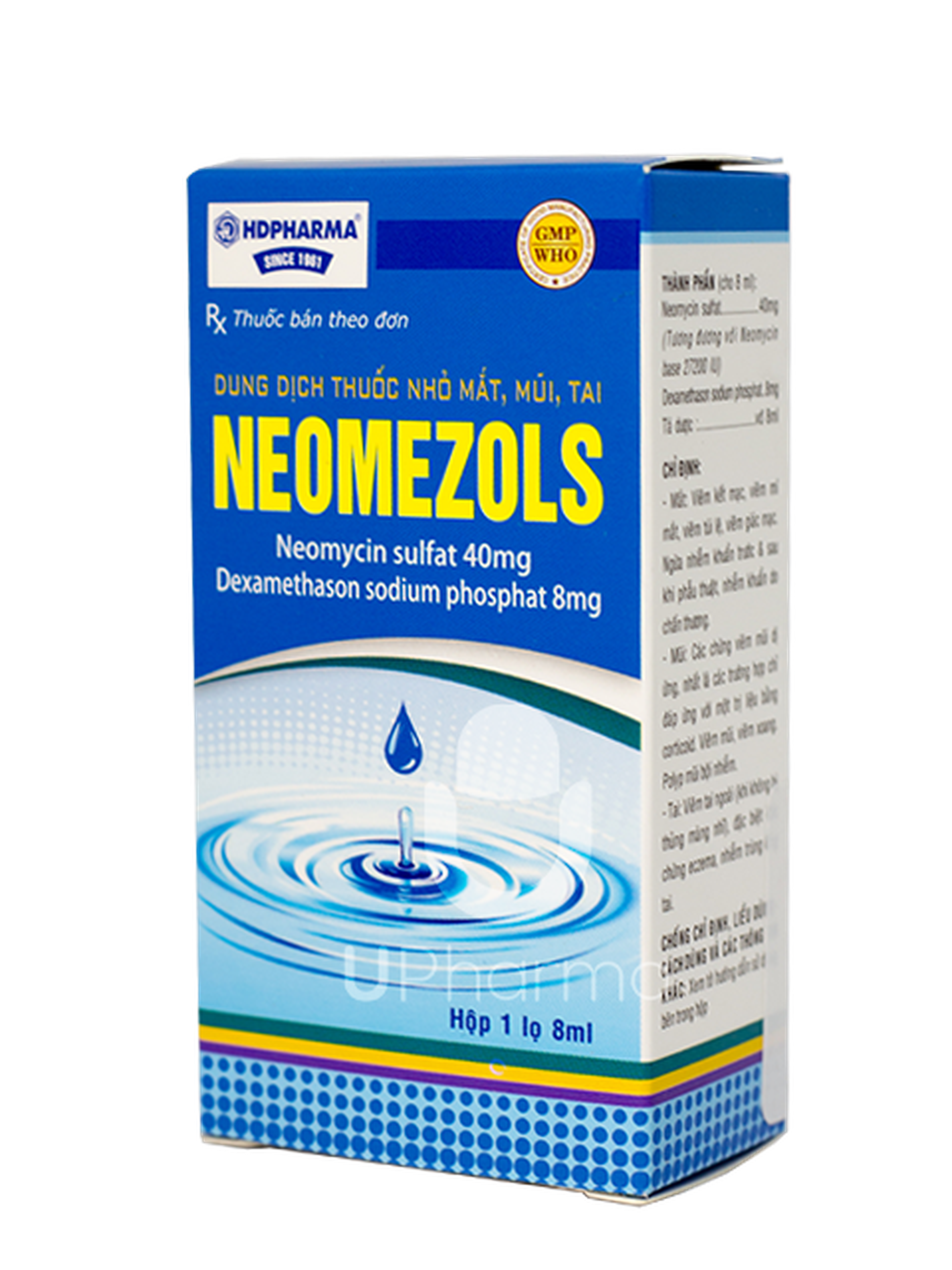 Dung dịch thuốc nhỏ mắt mũi tai Neomezols điều trị các bệnh ở mắt, mũi, tai 8ml