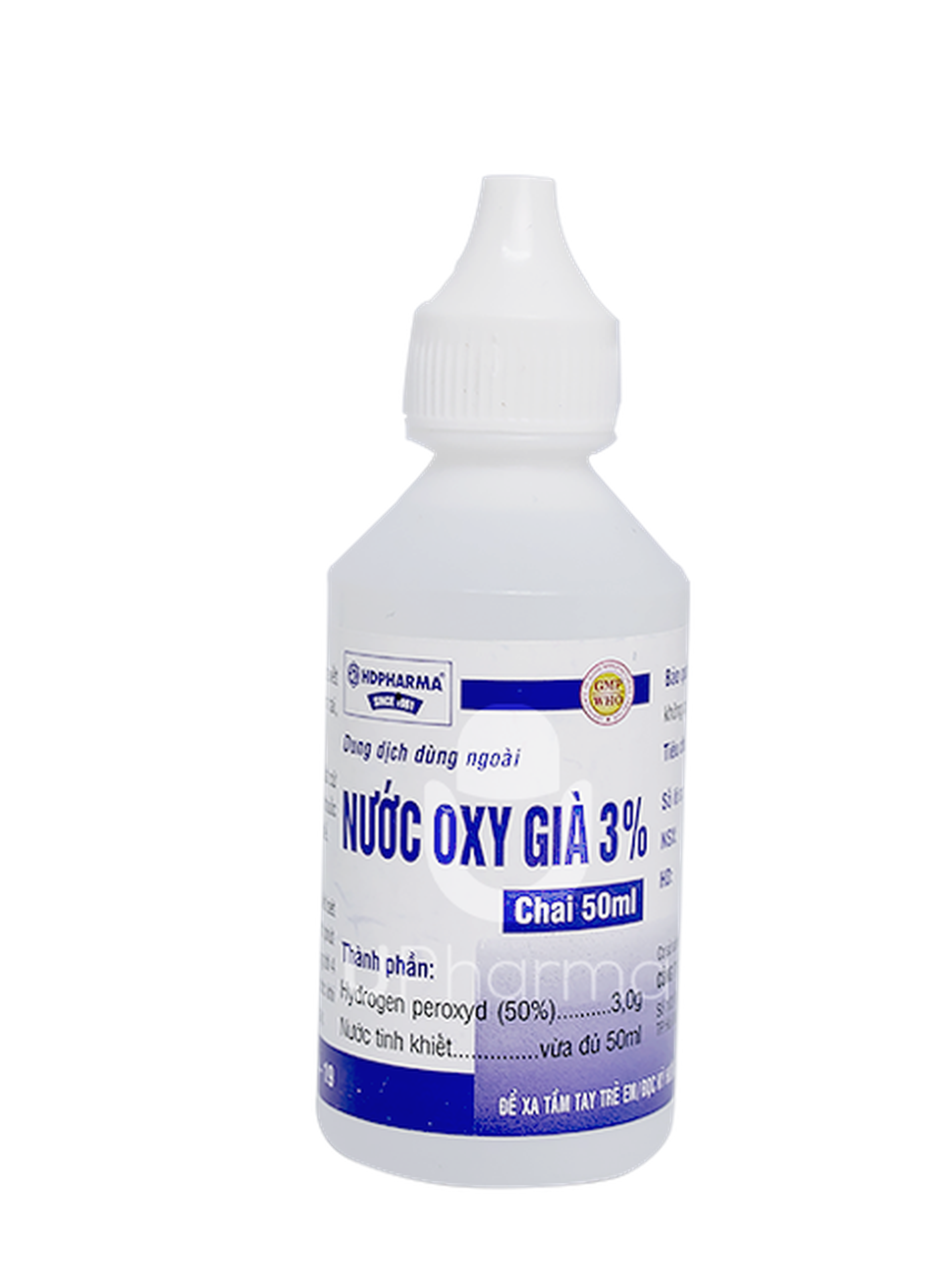 Nước oxy già 3% HD giúp sát khuẩn, làm sạch các vết thương 50ml