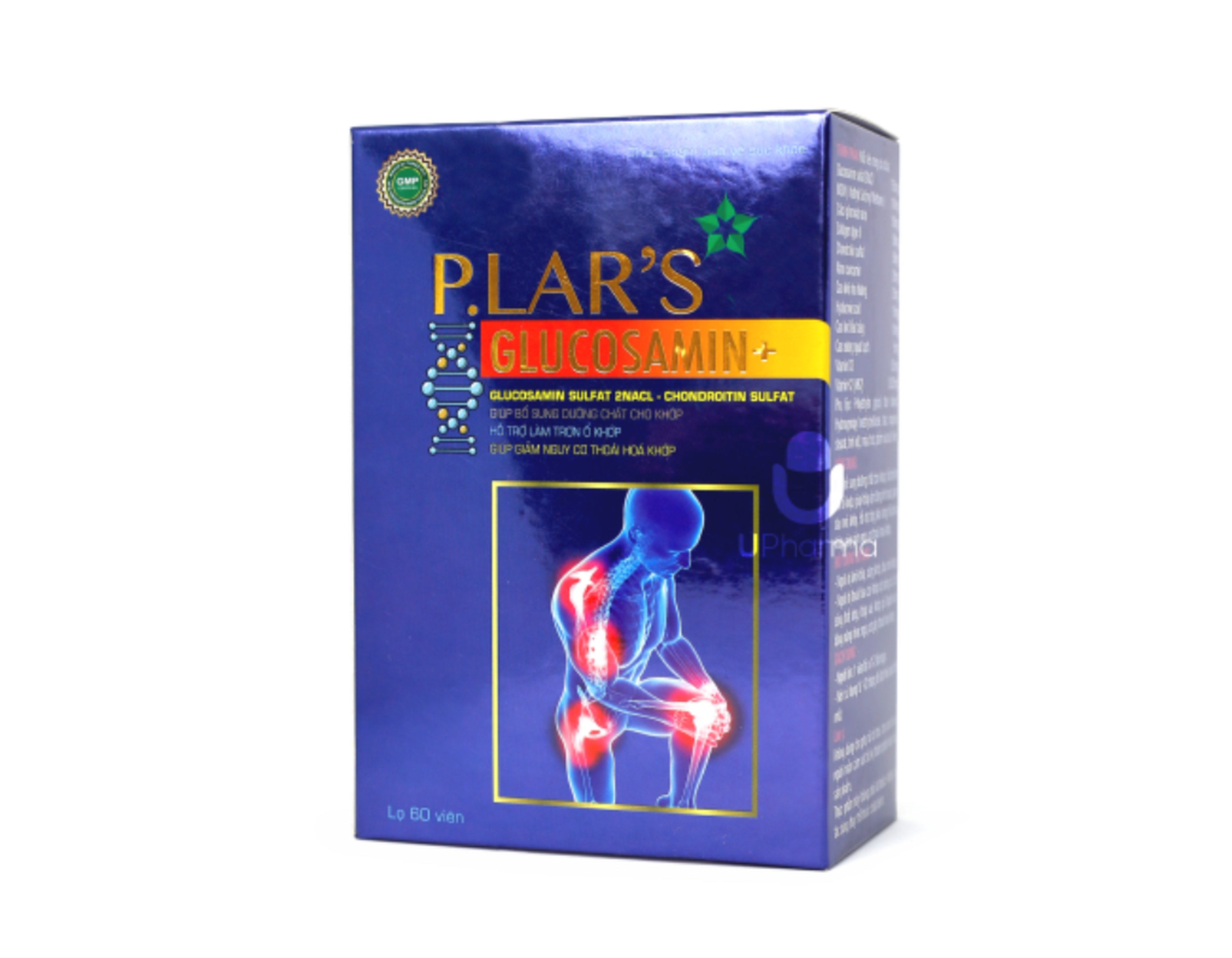 Viên uống P.lar’s Glucosamin+ giúp bổ sung dưỡng chất cho khớp (Hộp 1 lọ 60 viên)