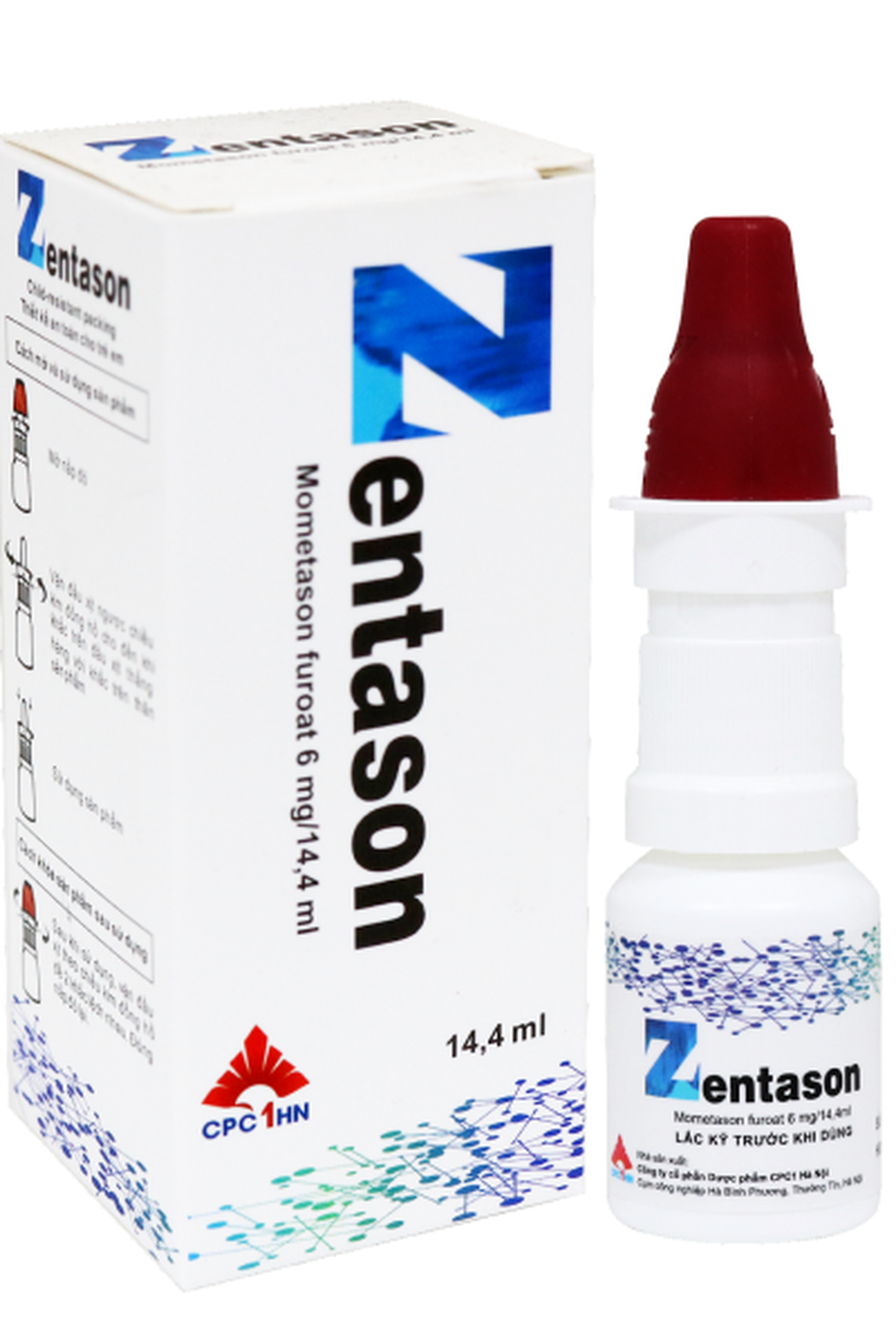 Xịt mũi Zentason Nasal spray điều trị triệu chứng viêm mũi dị ứng (lọ 16.8ml)