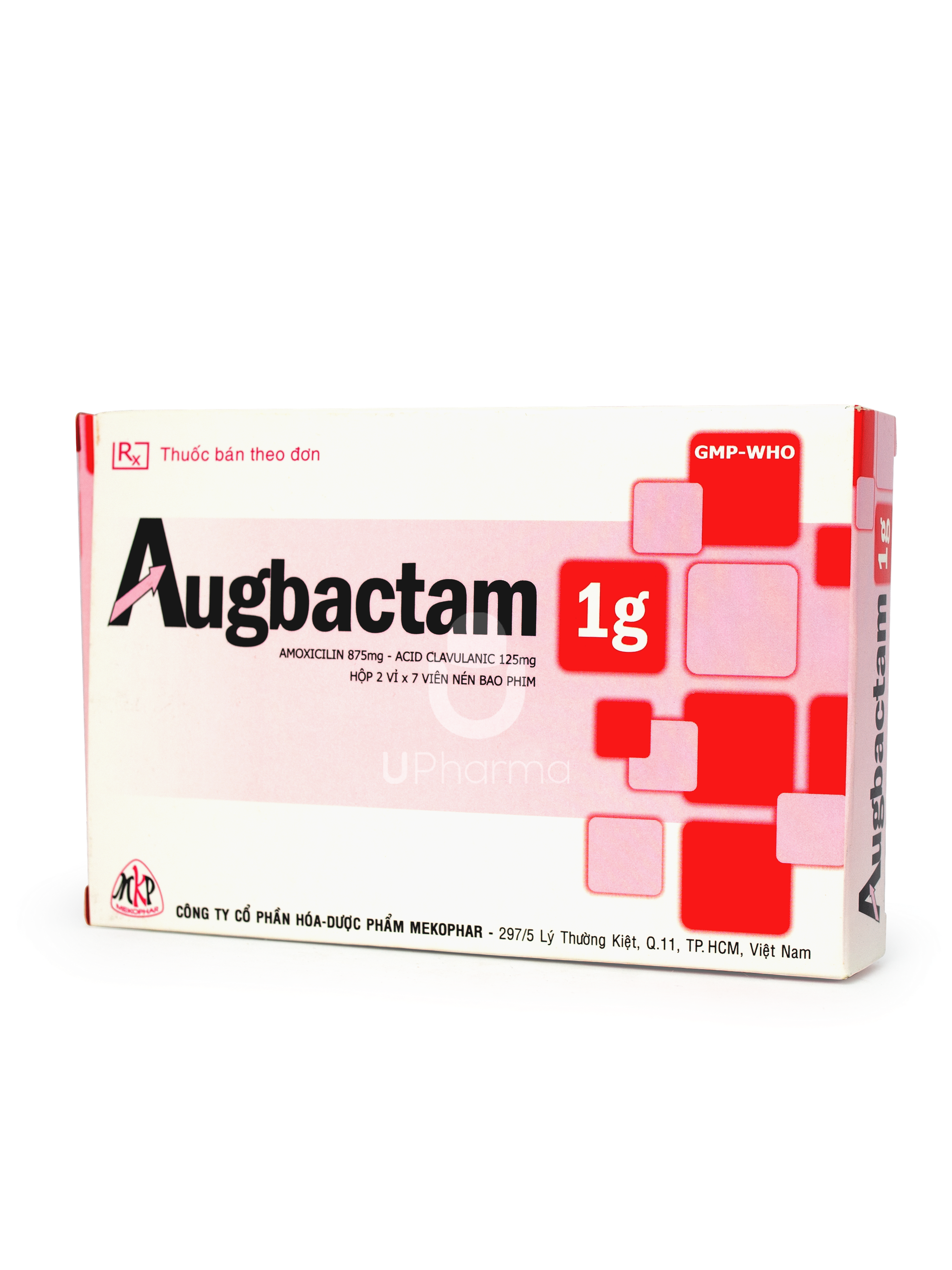 Thuốc Augbactam 1g điều trị ngắn hạn nhiễm khuẩn đường hô hấp, da - mô mềm, đường tiết niệu, xương khớp (Hộp 2 vỉ x 7 viên)