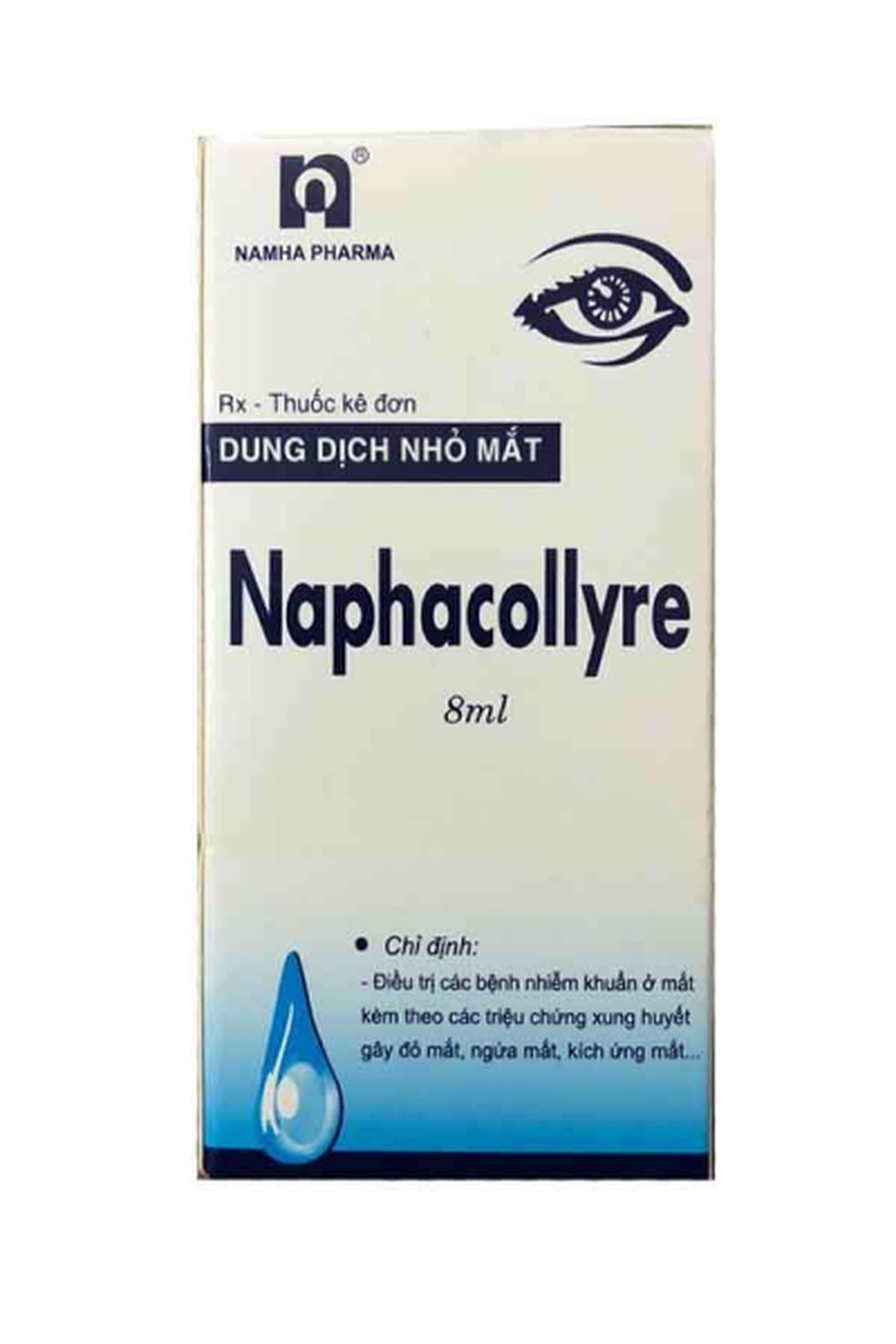Thuốc nhỏ mắt Naphacollyre điều trị nhiễm khuẩn mắt (Hộp 1 lọ 8ml)