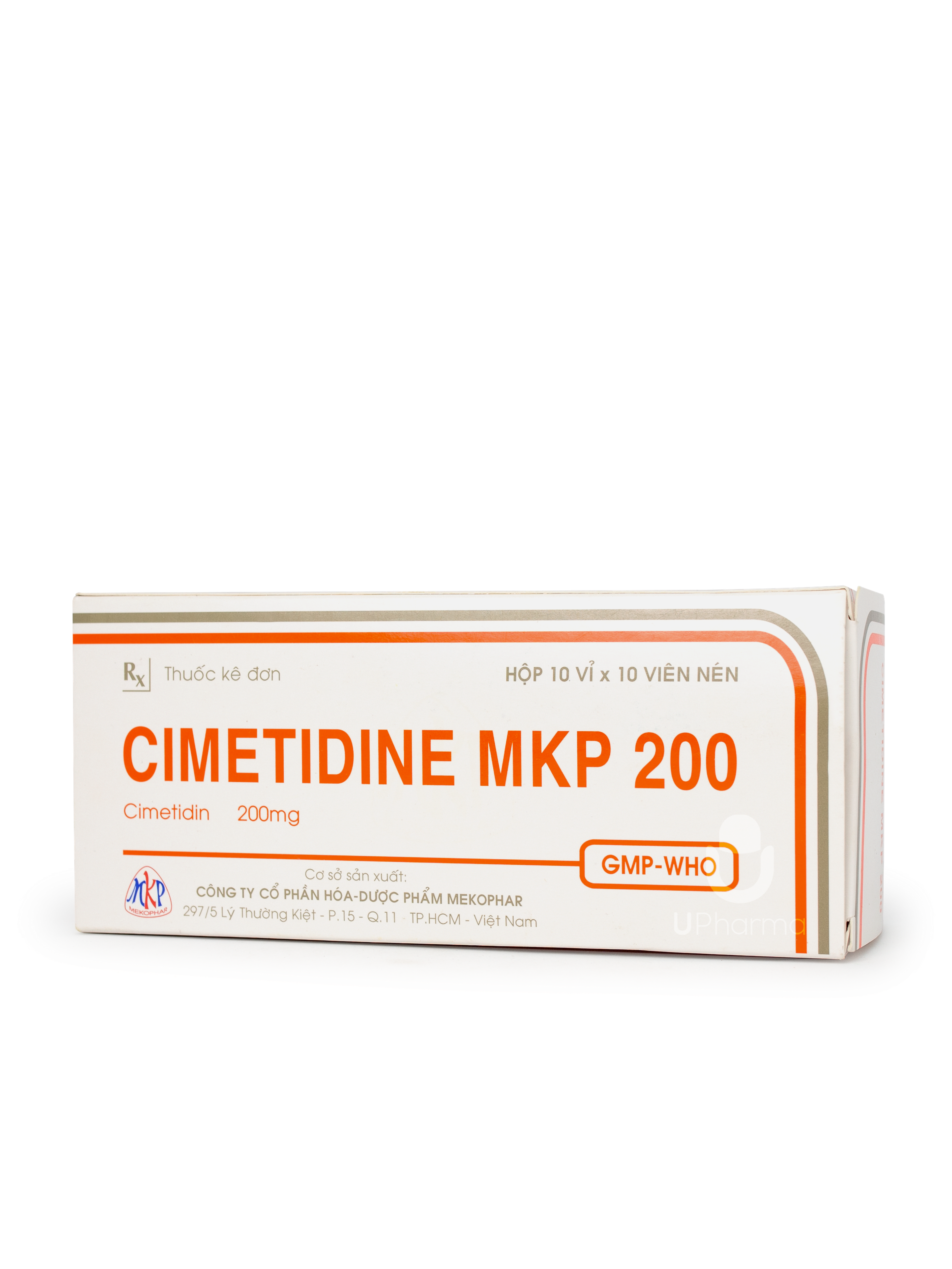 Cimetidine MKP 200mg điều trị ngắn hạn loét dạ dày, tá tràng (Hộp 10 vỉ x 10 viên)