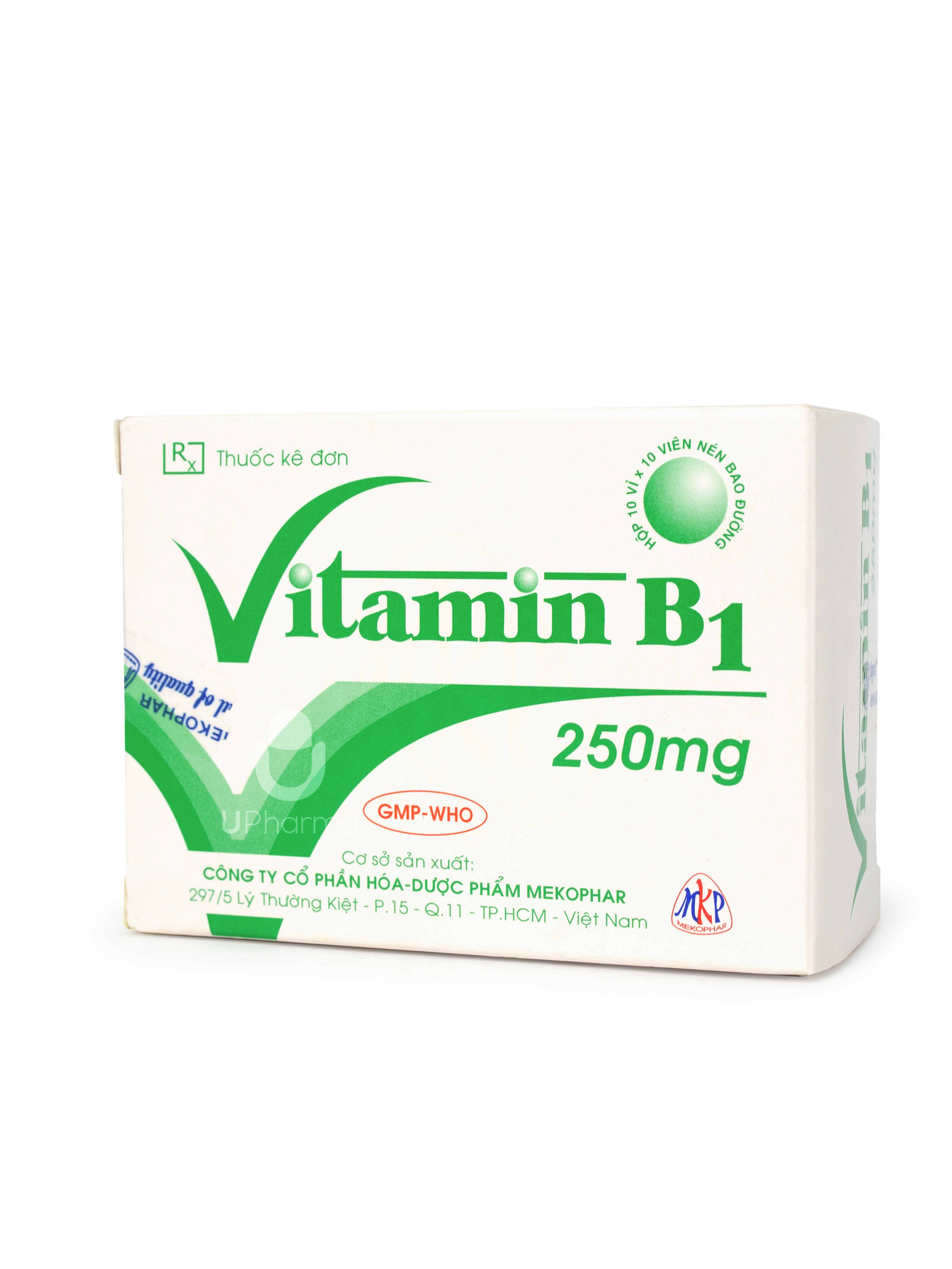 Vitamin B1 250mg điều trị các bệnh do thiếu vitamin B1 (Hộp 10 vỉ x 10 viên)