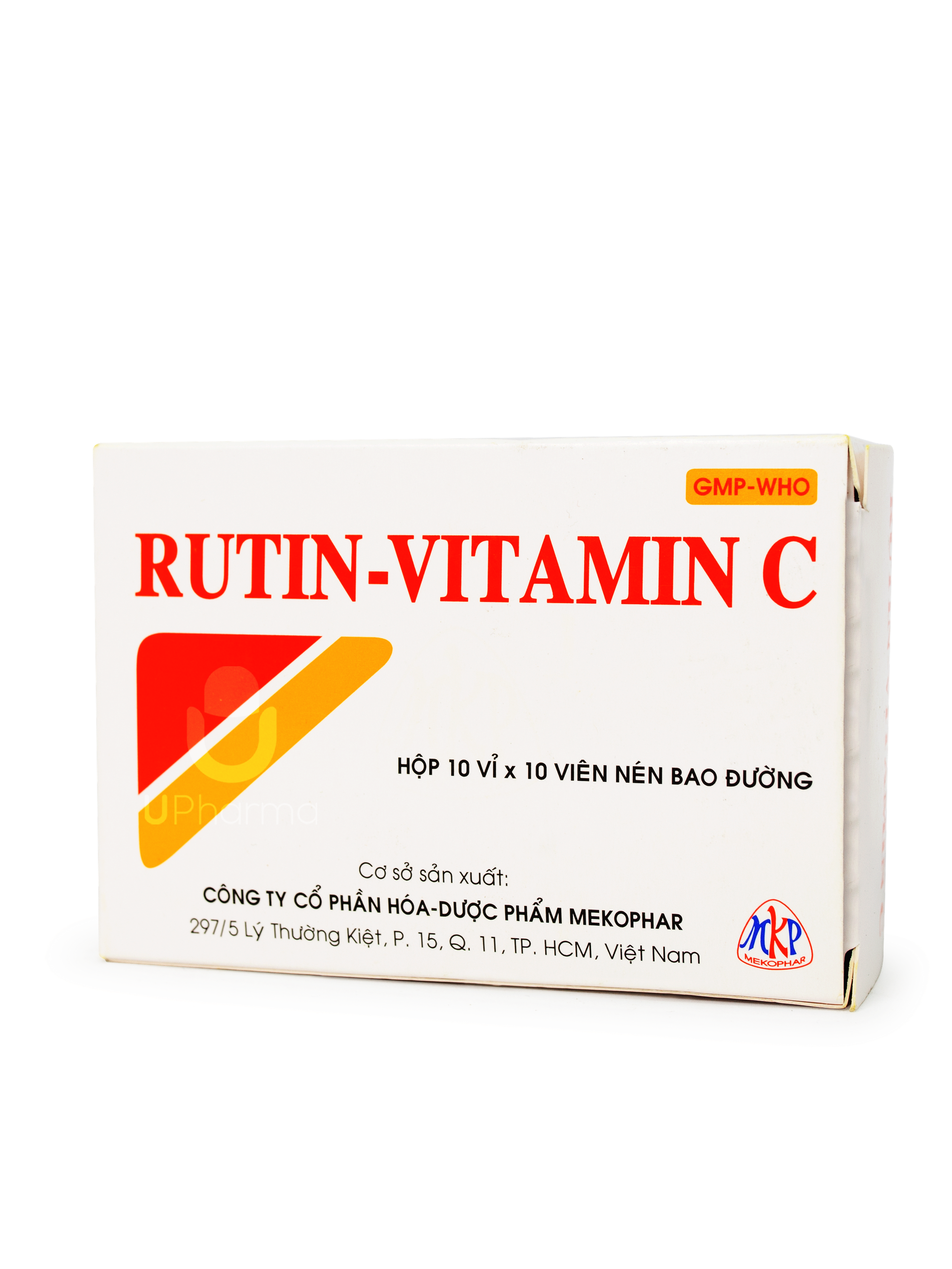 Thuốc Rutin-Vitamin C làm tăng sức bền thành mạch, điều trị hỗ trợ các hội chứng chảy máu (Hộp 10 vỉ x 10 viên)