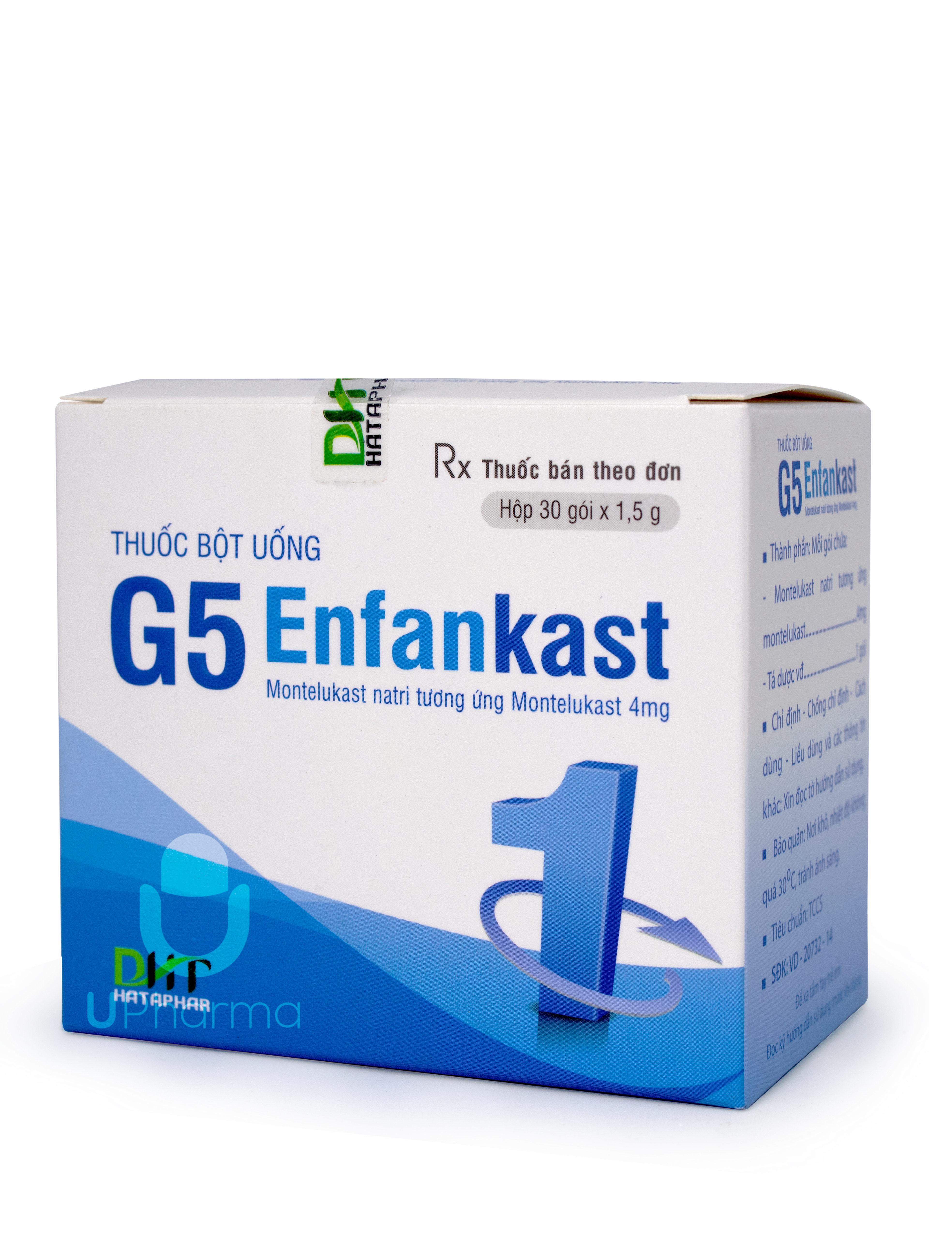 Thuốc bột uống G5 Enfankast giúp điều trị viêm mũi, dự phòng cơn co thắt phế quản (Hộp 30 gói)