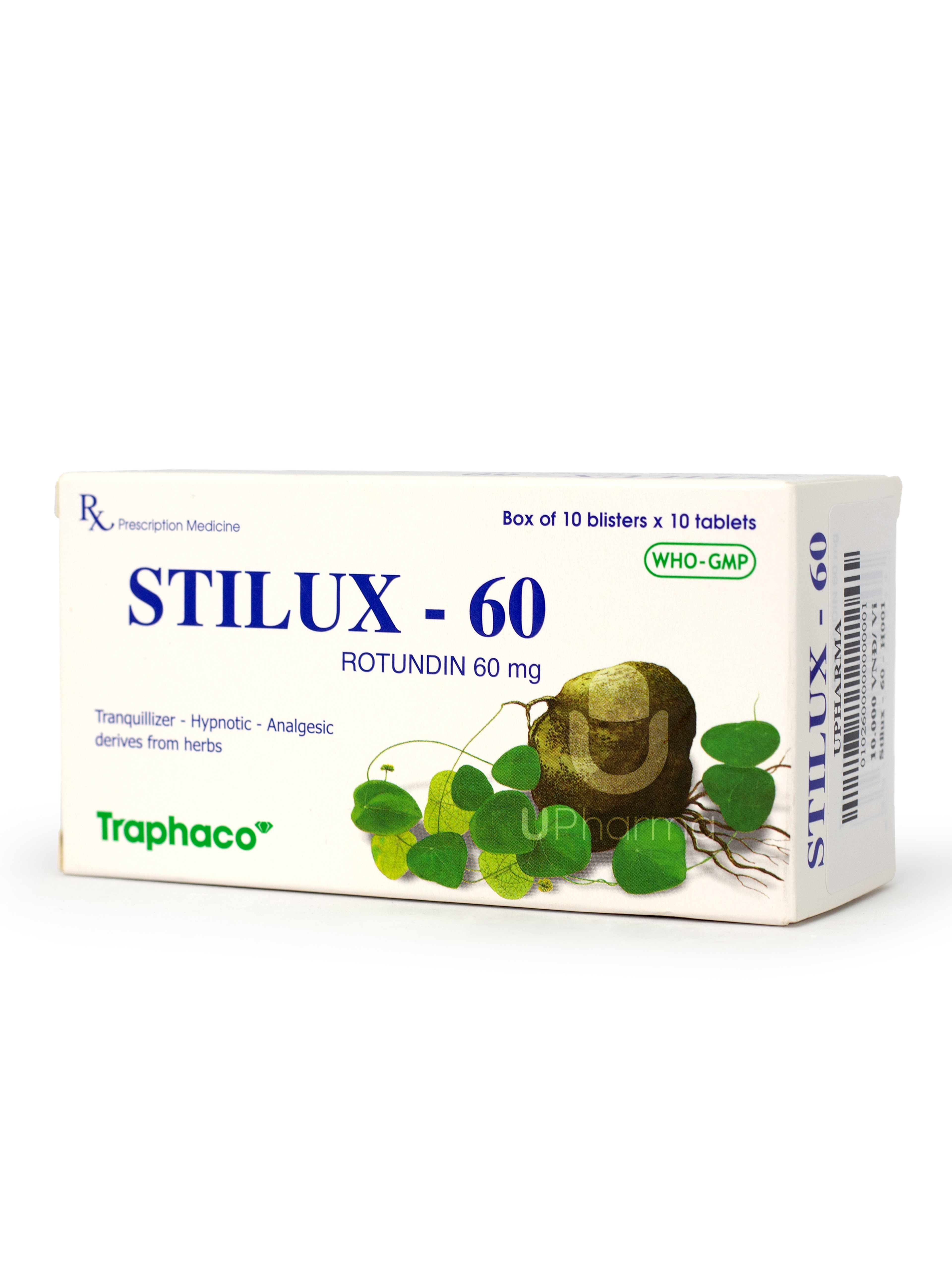 Viên uống Stilux - 60 giúp an thần, điều trị mất ngủ (Hộp 10 vỉ x 10 viên)