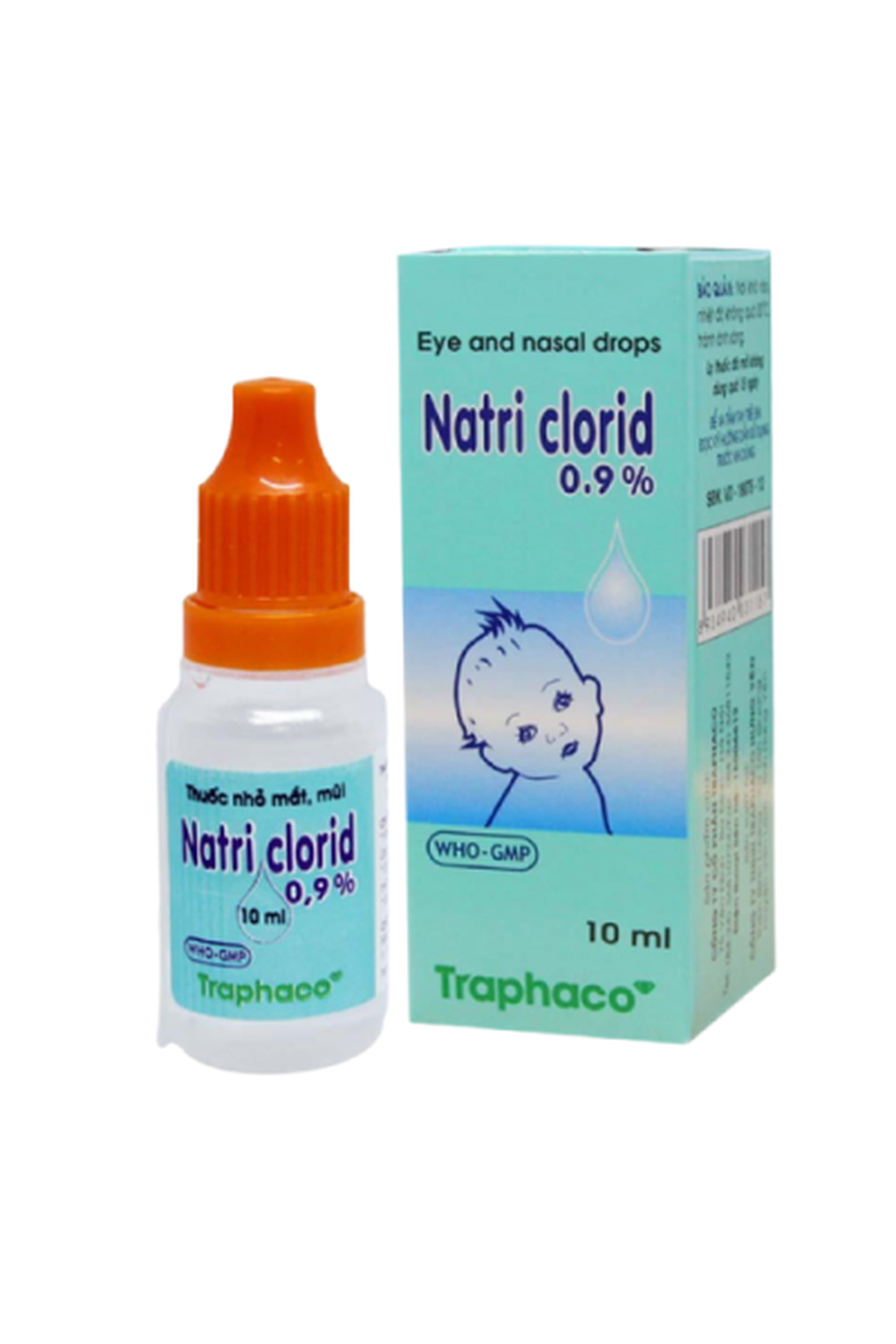 Nước muối nhỏ mắt sinh lý an toàn cho trẻ nhỏ Traphaco (10ml)