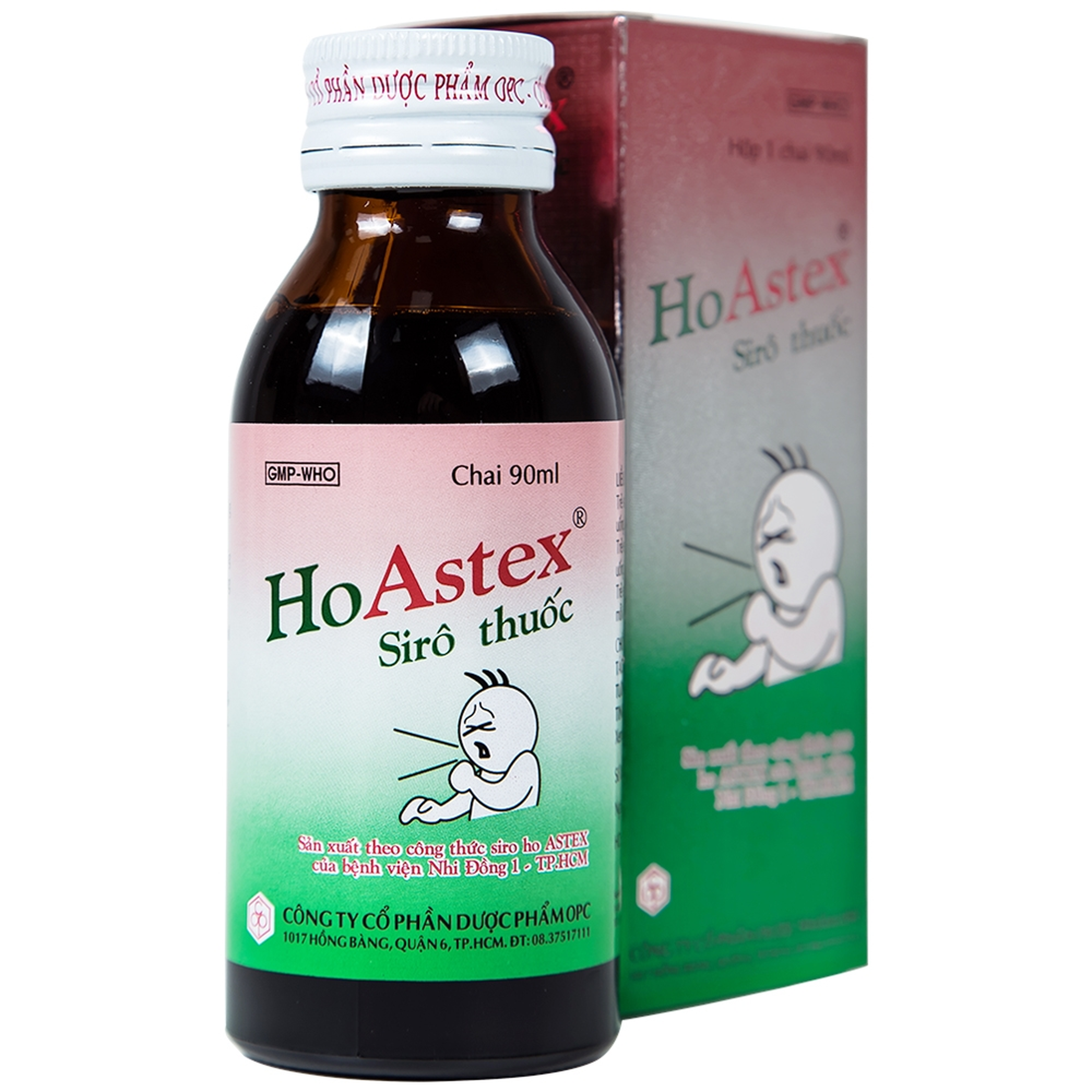 Siro HoAstex trị ho, giảm ho trong viêm họng, viêm phế quản, khí quản chai 90ml