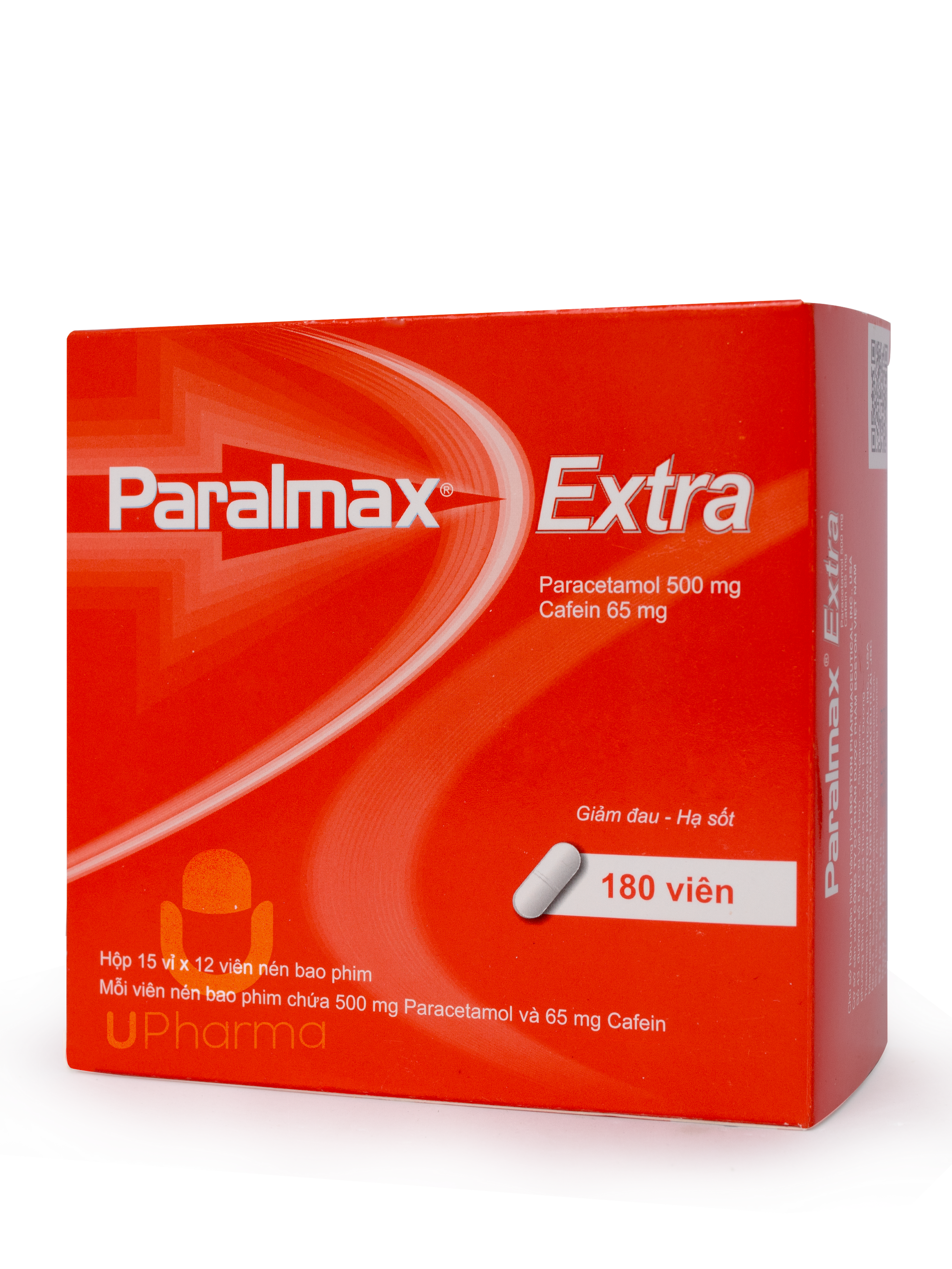 Thuốc Paralmax Extra 500mg/65mg Boston giúp giảm đau, hạ sốt (15 vỉ x 12 viên)