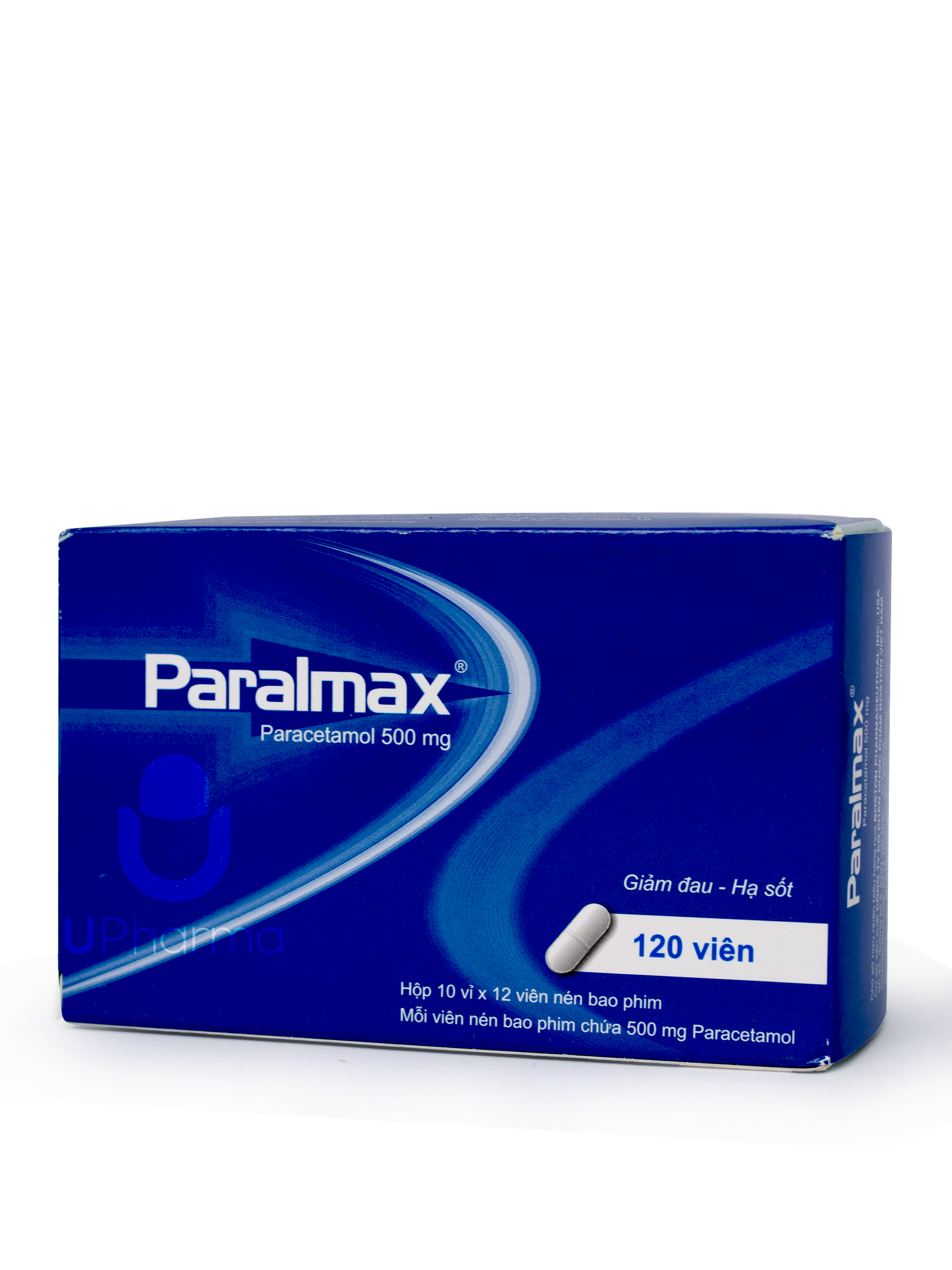 Thuốc Paralmax 500mg giảm đau, hạ sốt (Hộp 10 vỉ x 12 viên)