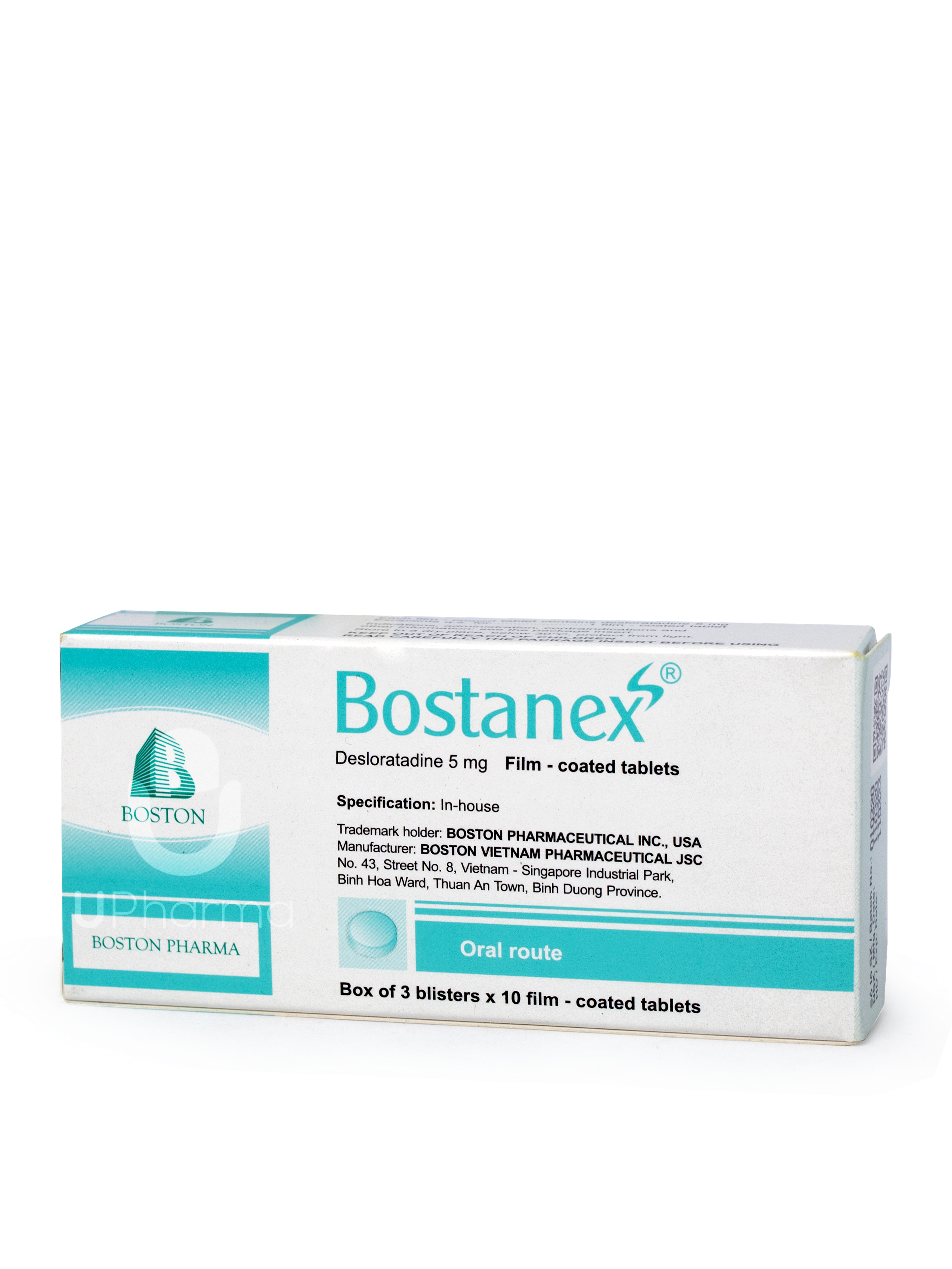 Thuốc Bostanex 5mg điều trị viêm mũi dị ứng, mày đay (Hộp 3 vỉ x 10 viên)
