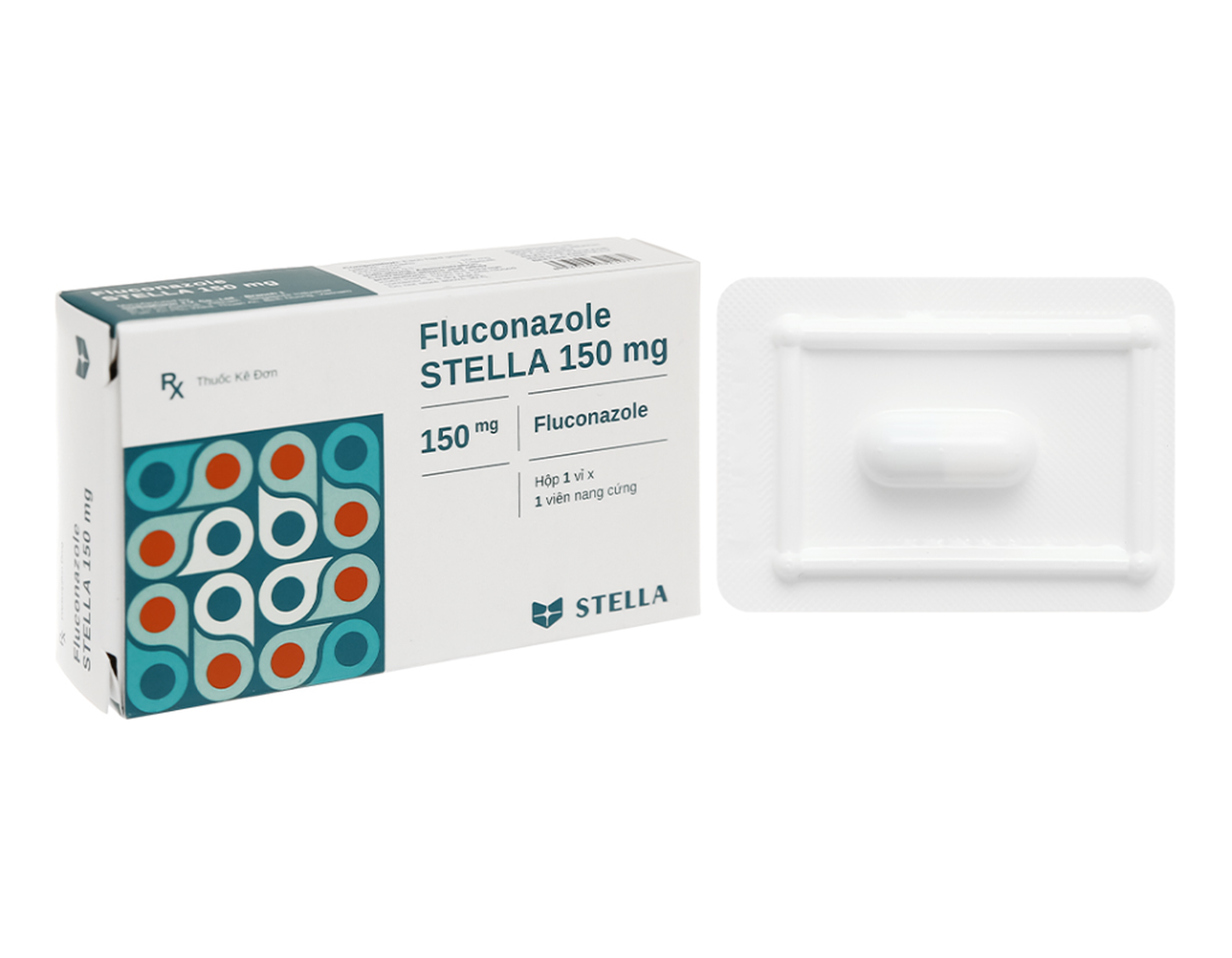 Thuốc Fluconazole STELLA 150mg điều trị nhiễm nấm, viêm màng não do Cryptococcus (Hộp 1 vỉ x 1 viên)