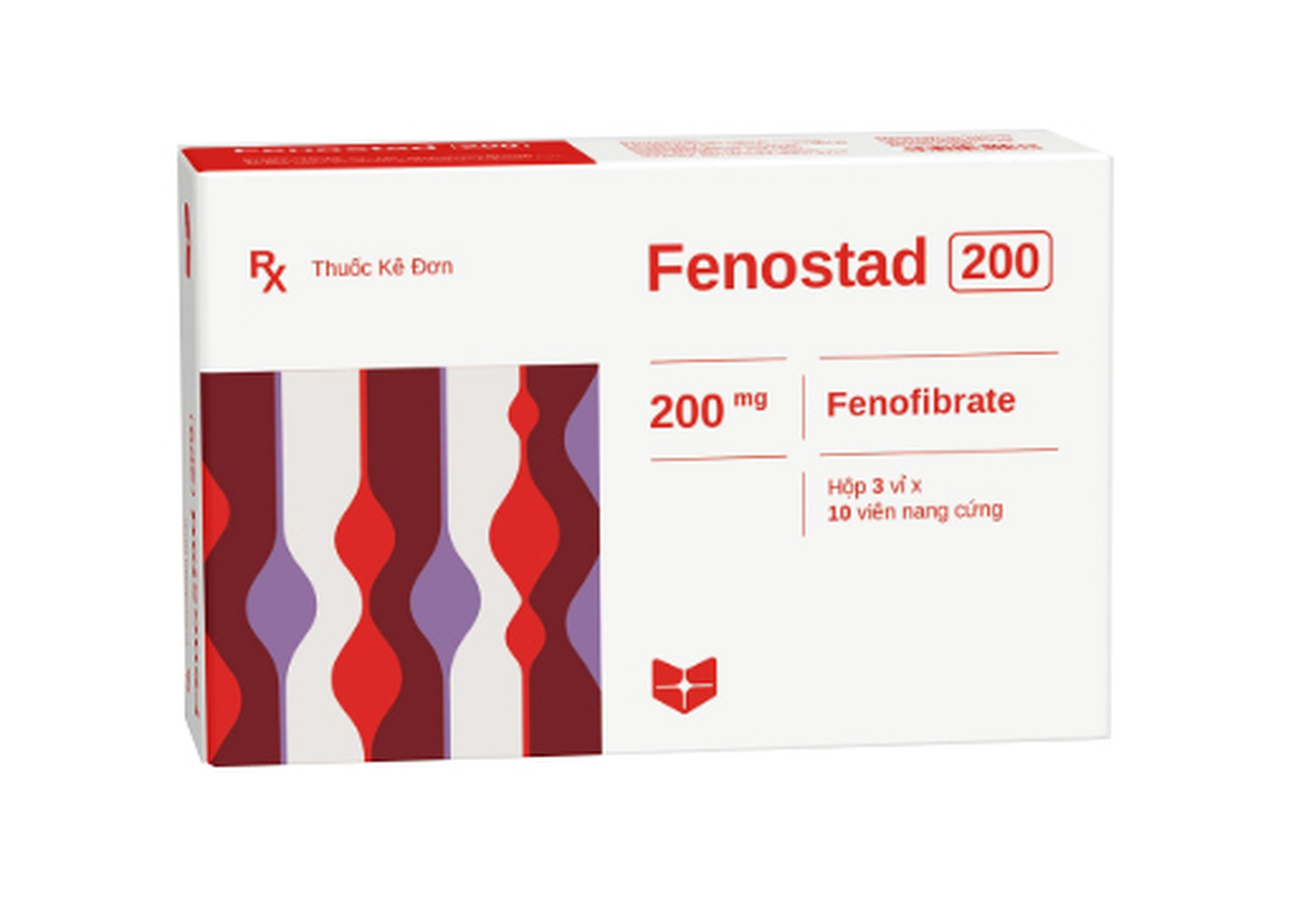 Thuốc Fenostad 200mg điều trị tăng triglycerid máu (Hộp 3 vỉ x 10 viên)
