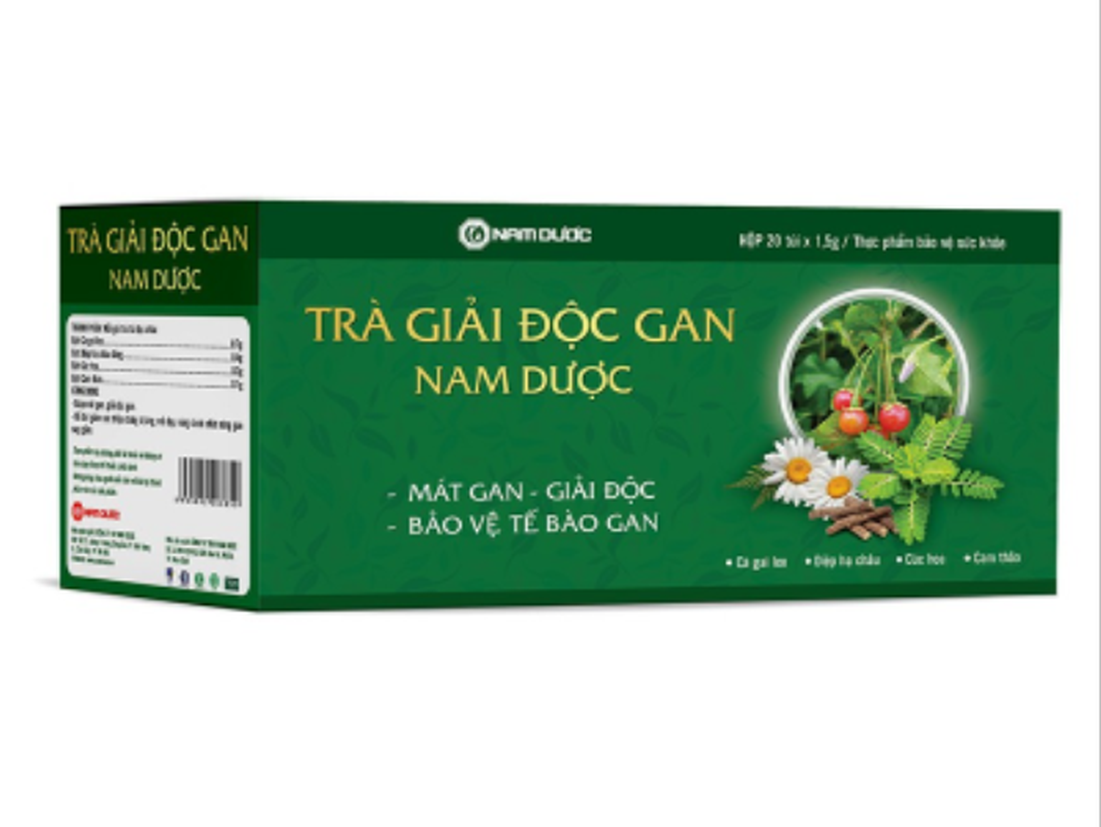Trà Giải Độc Gan Nam Dược - Thanh nhiệt, mát gan (Hộp 20 túi)