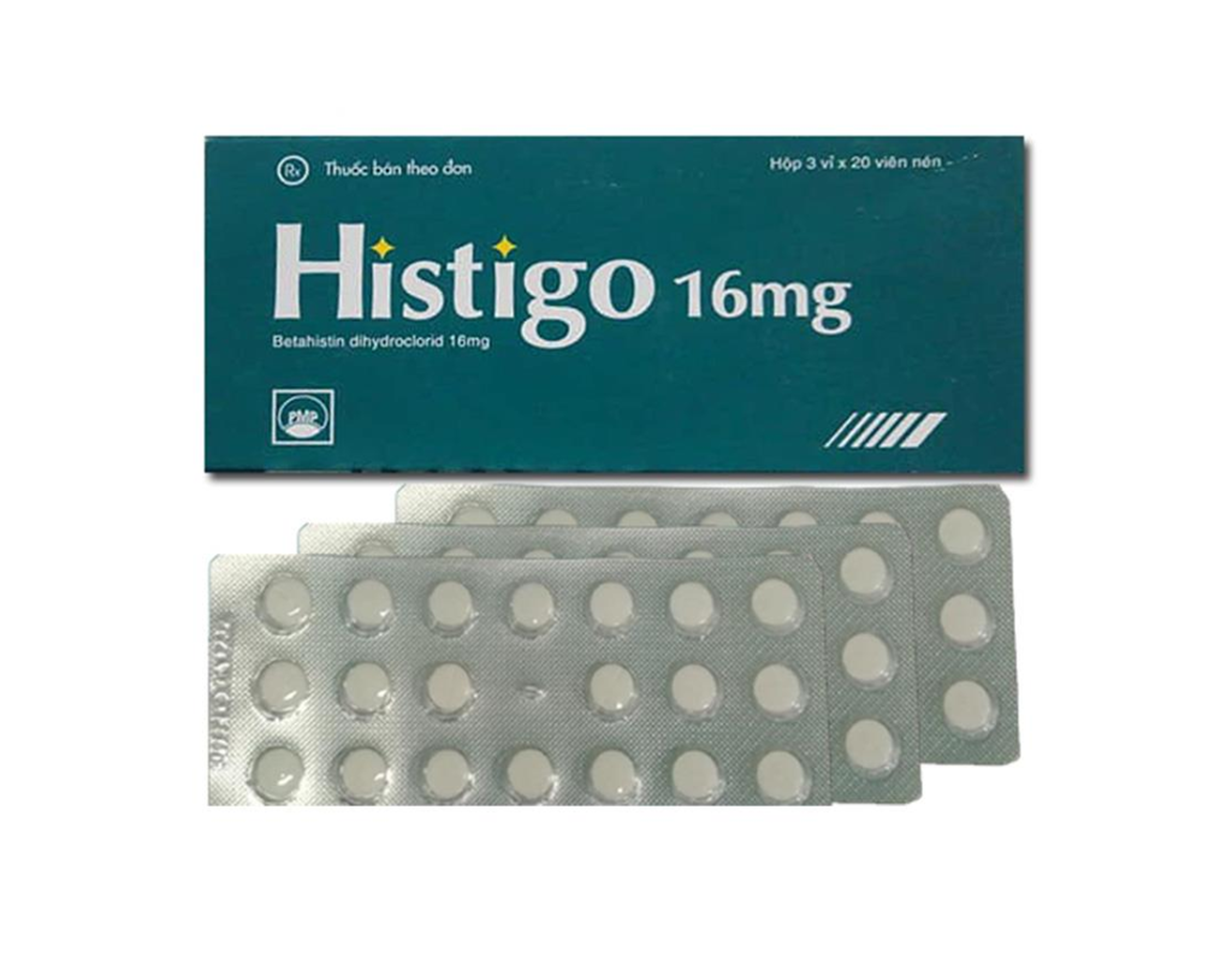 Thuốc Histigo Tab 16mg hỗ trợ điều trị rối loạn tiền đình (Hộp 3 vỉ x 20 viên)