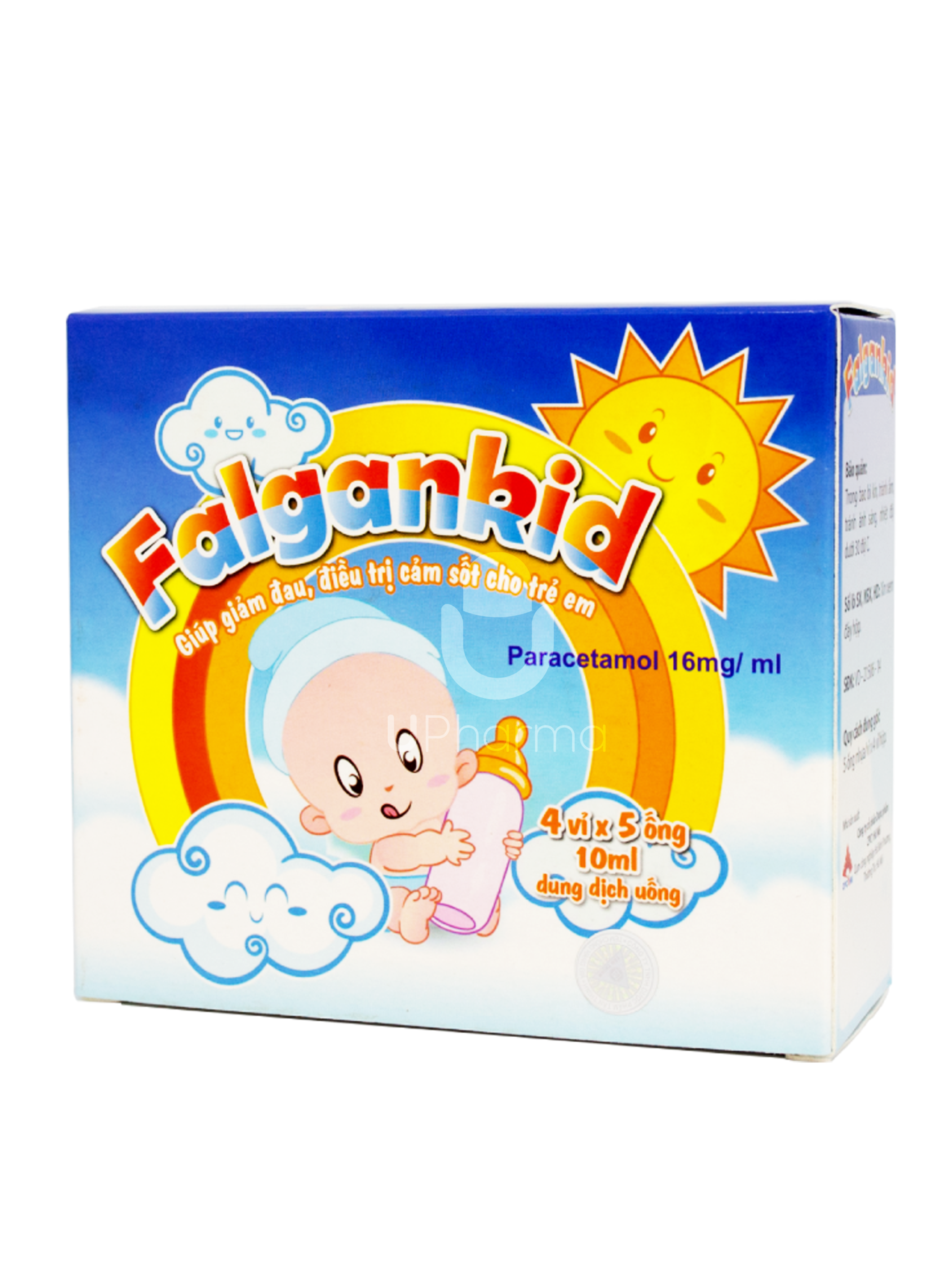 Thuốc Falgankid 160mg giảm đau, hạ sốt (Hộp 20 ống x 10ml)