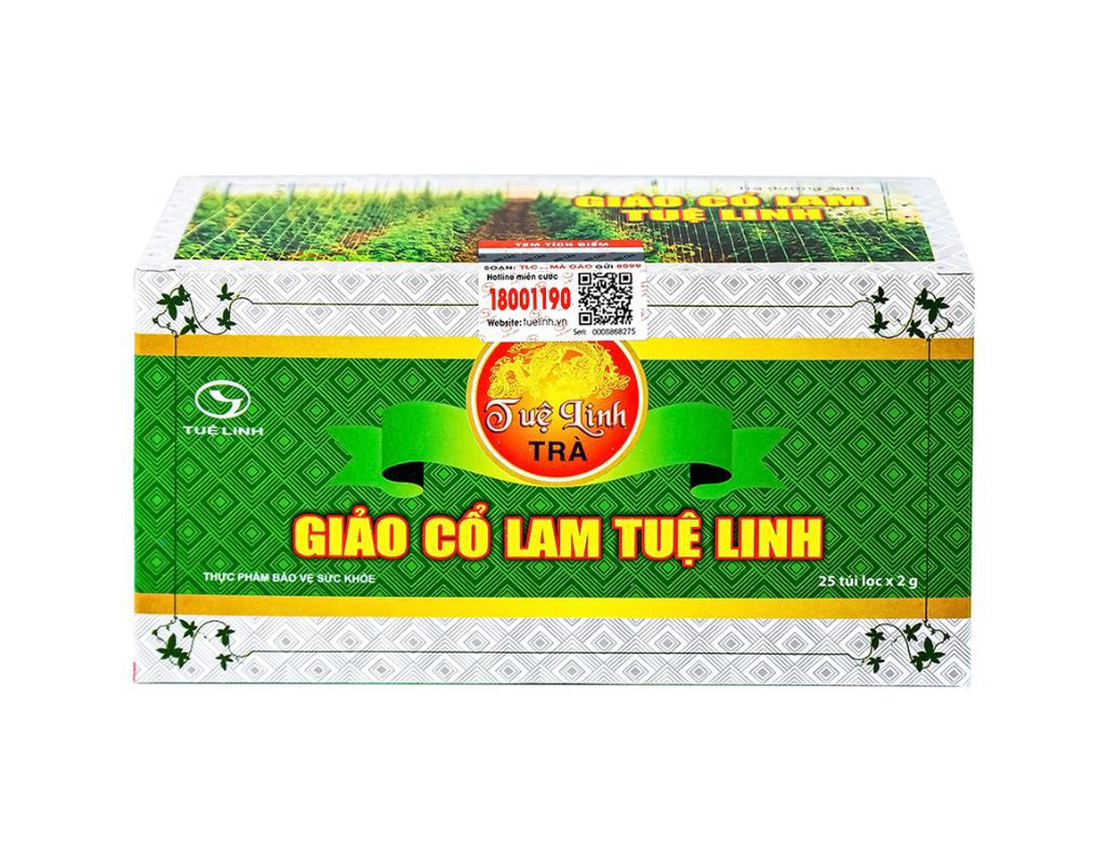 Trà Giảo Cổ Lam Tuệ Linh hỗ trợ giảm mỡ máu, ngừa xơ vữa (hộp 25 gói x 2g)