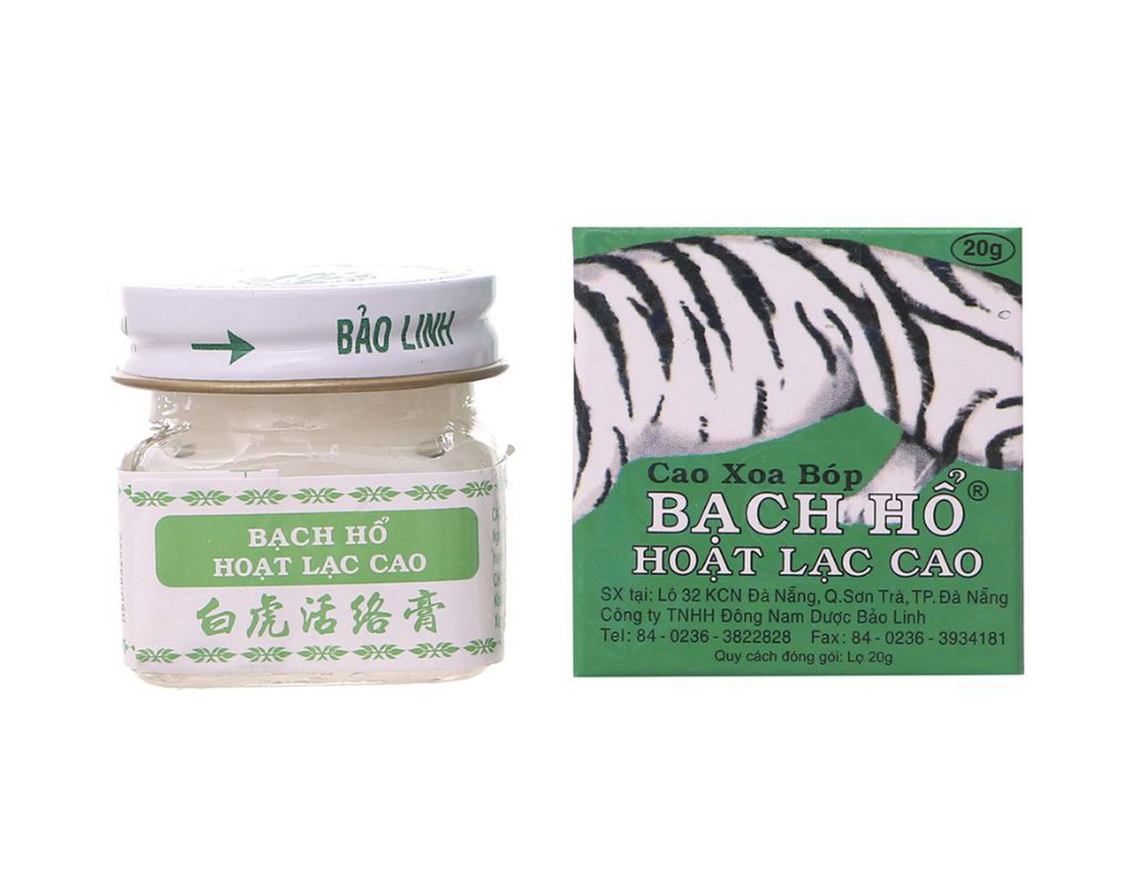 Cao xoa bóp Bạch Hổ Hoạt Lạc Cao trị các chứng đau nhức mỏi cơ khớp, côn trùng cắn (Hộp 1 lọ 20g)