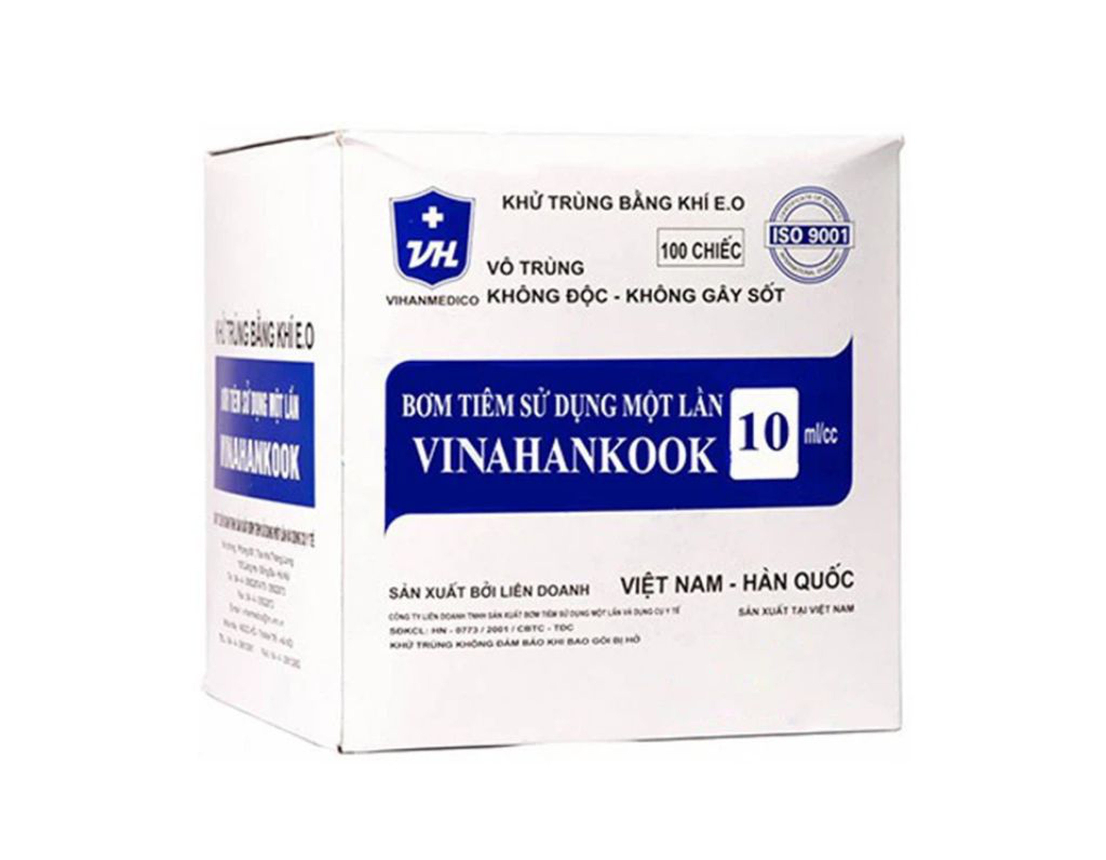 Bơm tiêm Vinahankook 10ml dùng 1 lần (Hộp 100 bơm)