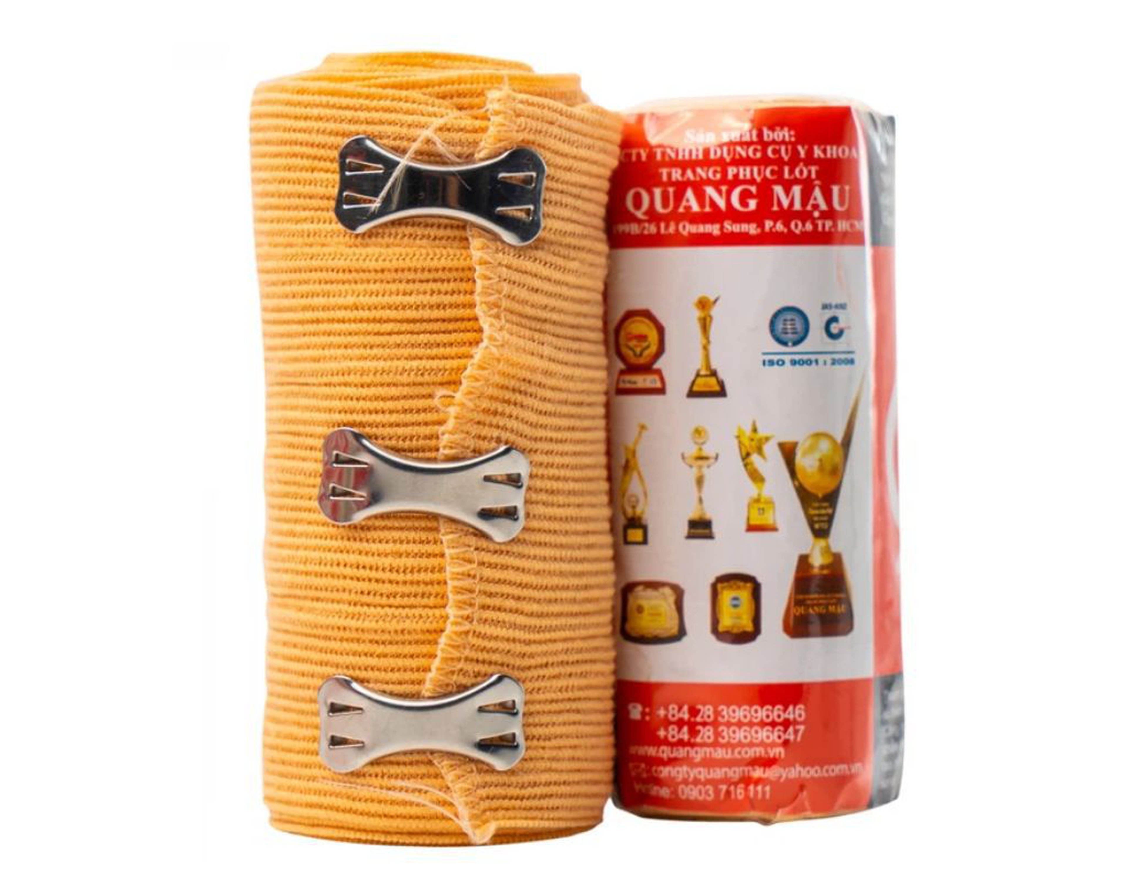 Băng thun 3 móc QM cầm máu, cố định khớp (Hộp 12 cuộn)