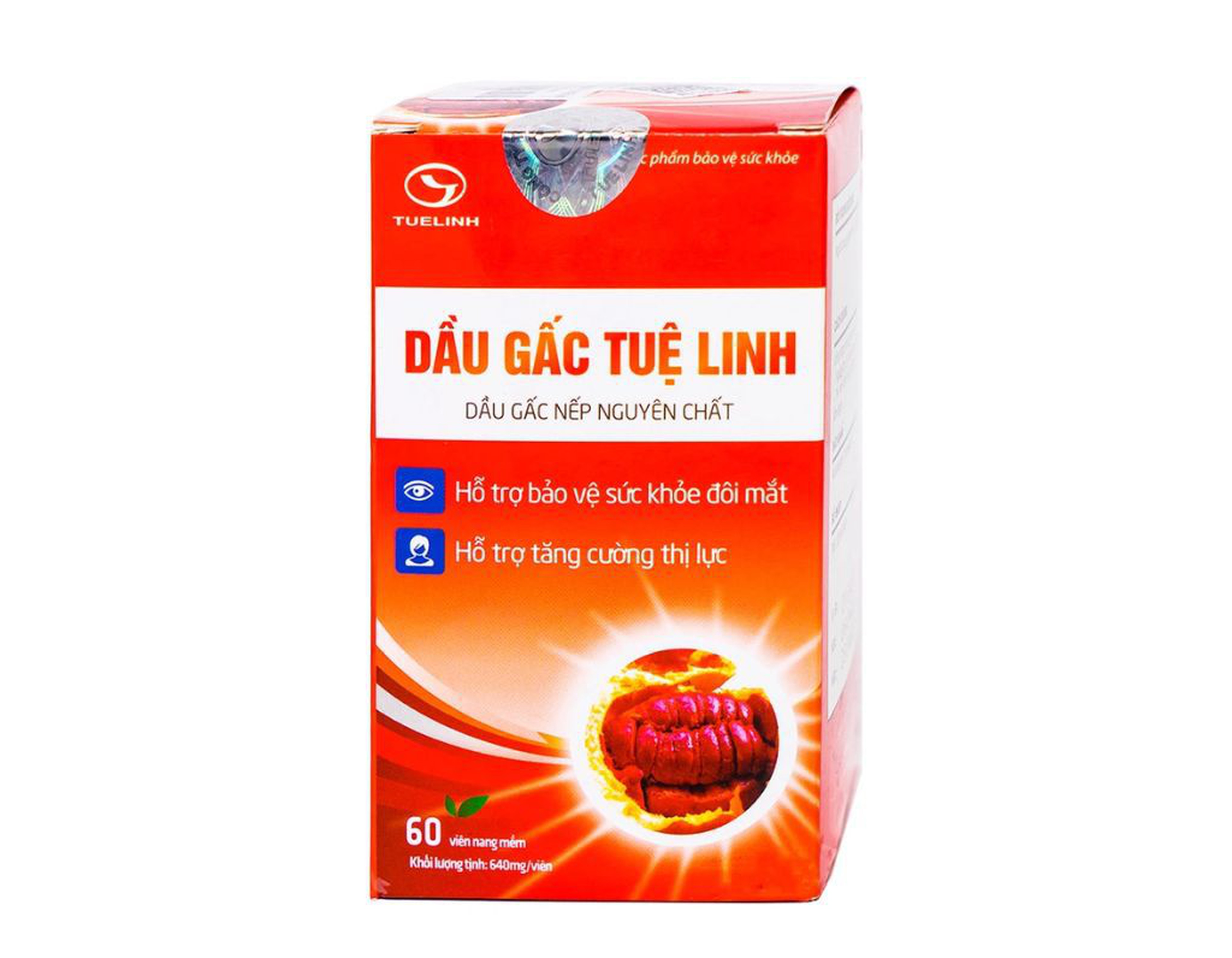 Viên uống Dầu Gấc Tuệ Linh hỗ trợ bảo vệ sức khỏe đôi mắt, tăng cường thị lực (Lọ 60 viên)