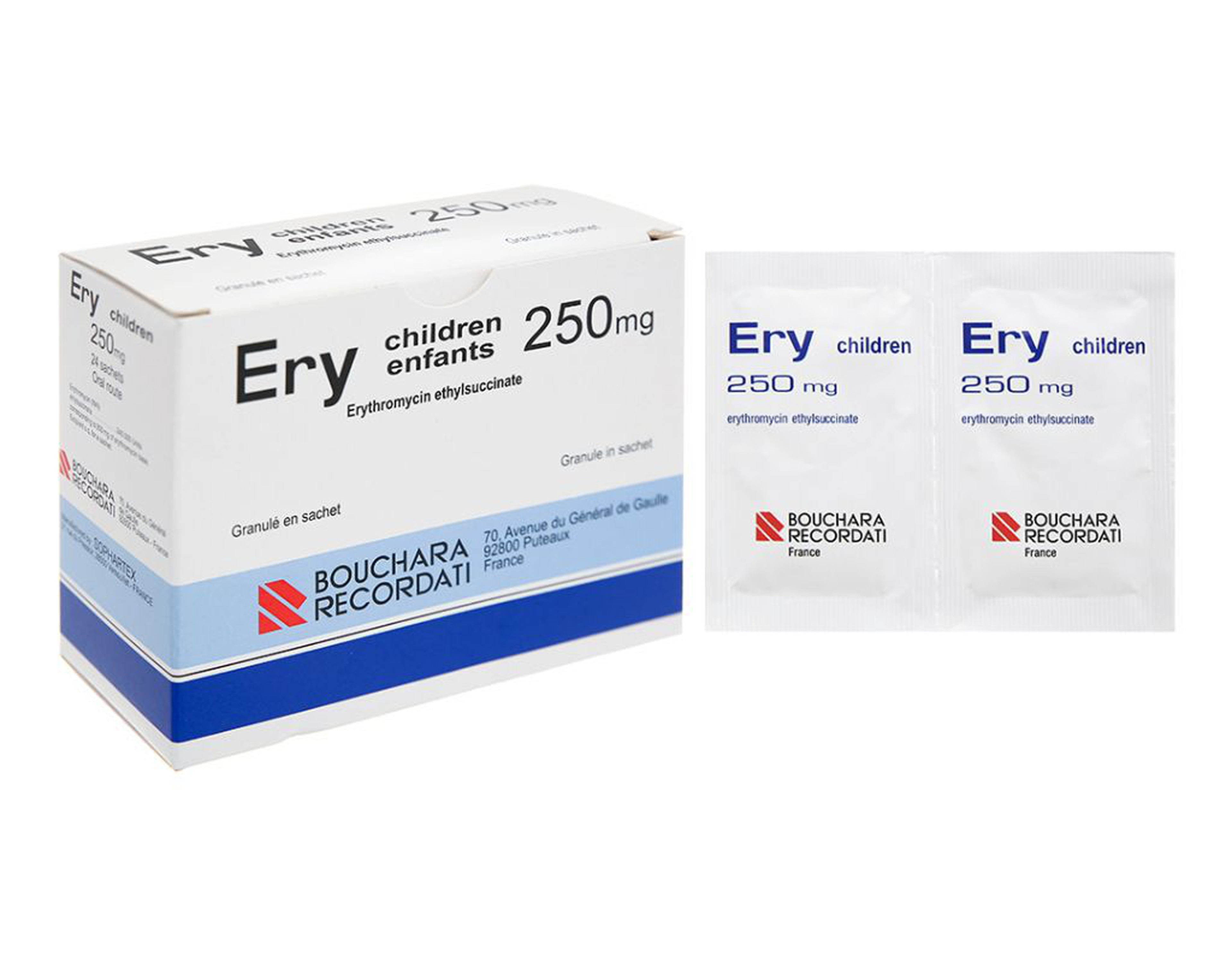 Thuốc bột Ery Children 250mg trị nhiễm khuẩn (hộp 24 gói * 2.375g)