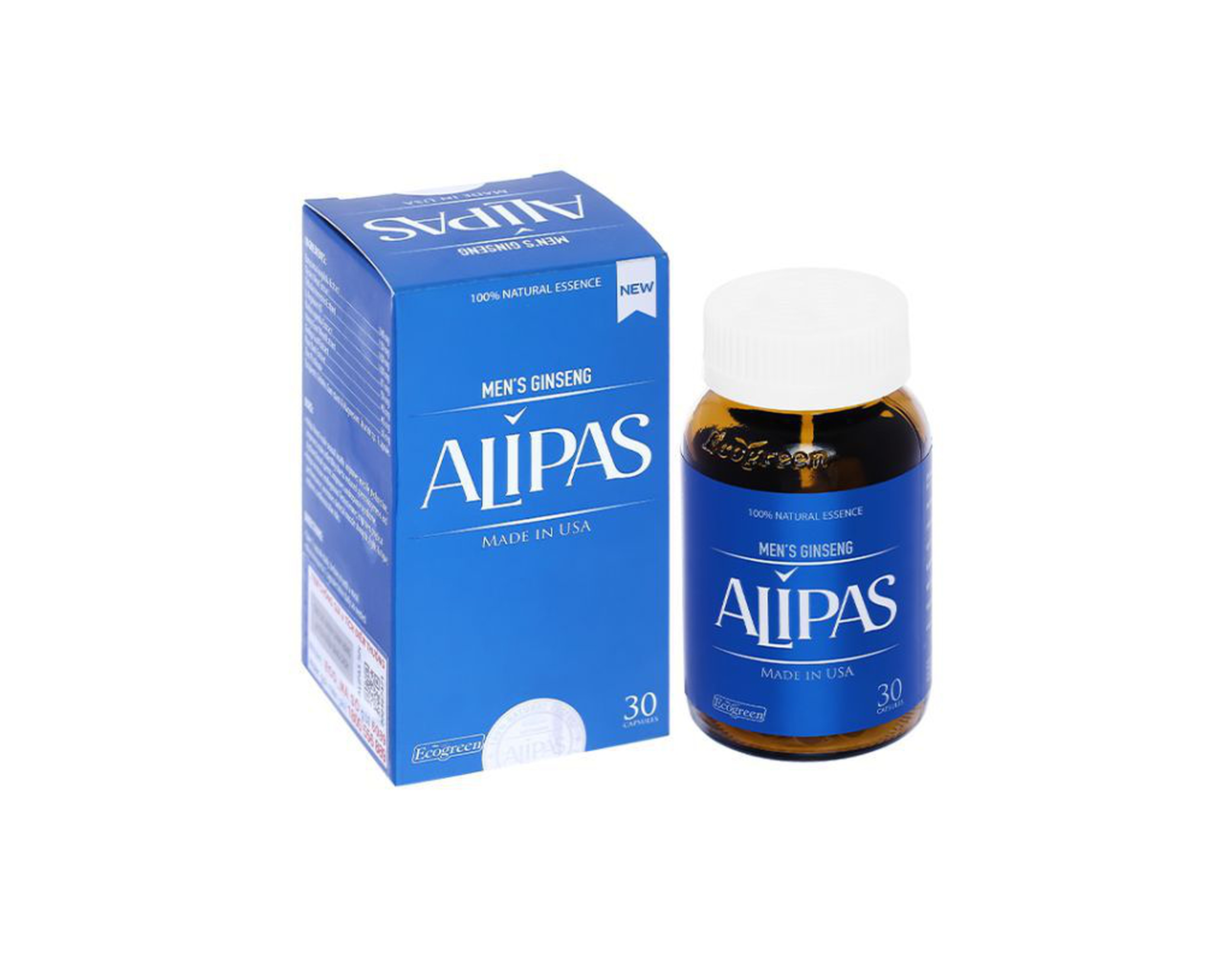 Viên uống Men's Ginseng Alipas hỗ trợ tăng cường sức khỏe sinh lý nam (Hộp 1 lọ 30 viên)