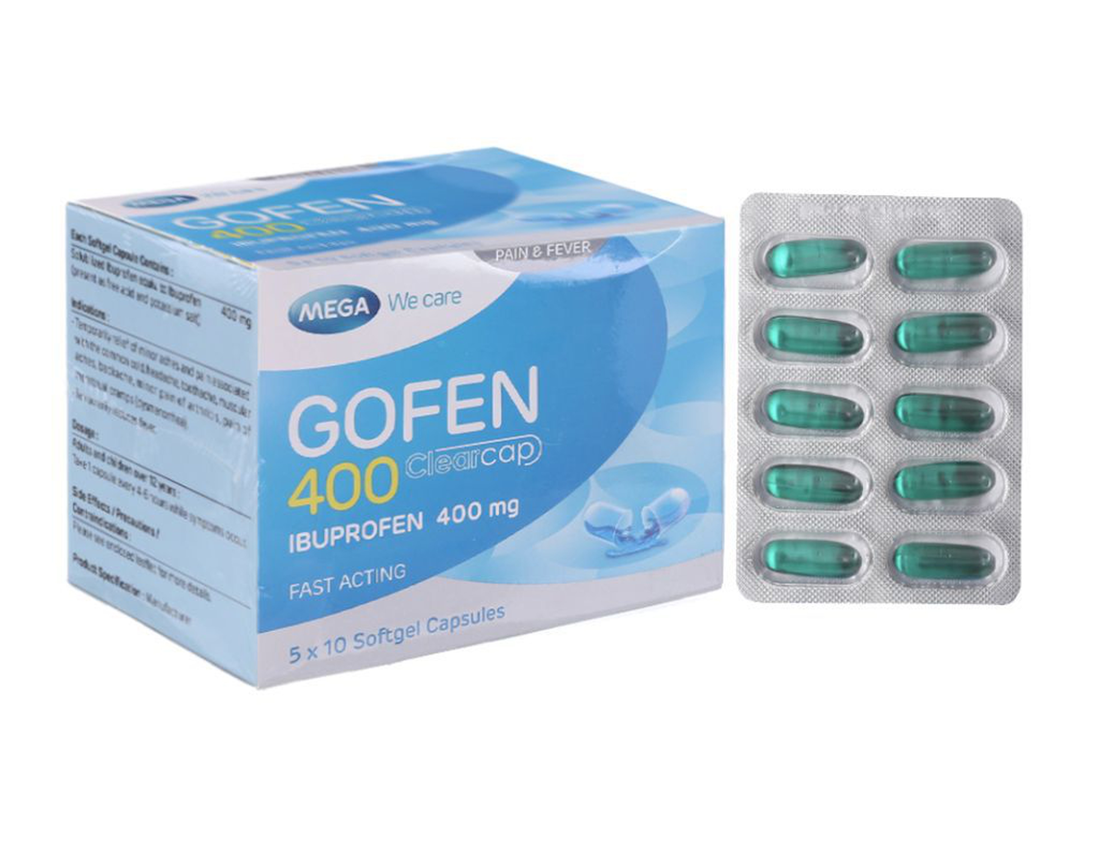 Thuốc uống Gofen 400 giúp giảm đau, kháng viêm và hạ sốt