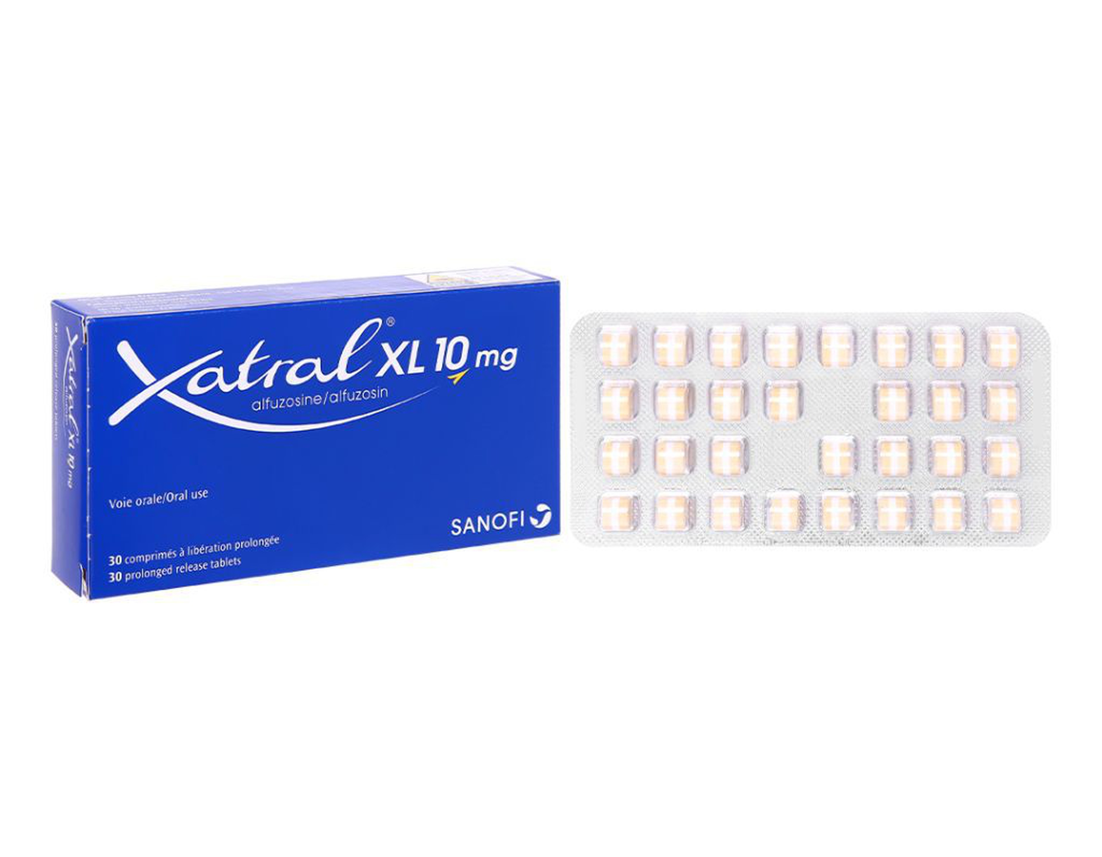 Thuốc Xatral XL 10mg trị phì đại tuyến tiền liệt (Hộp 1 vỉ x 30 viên)