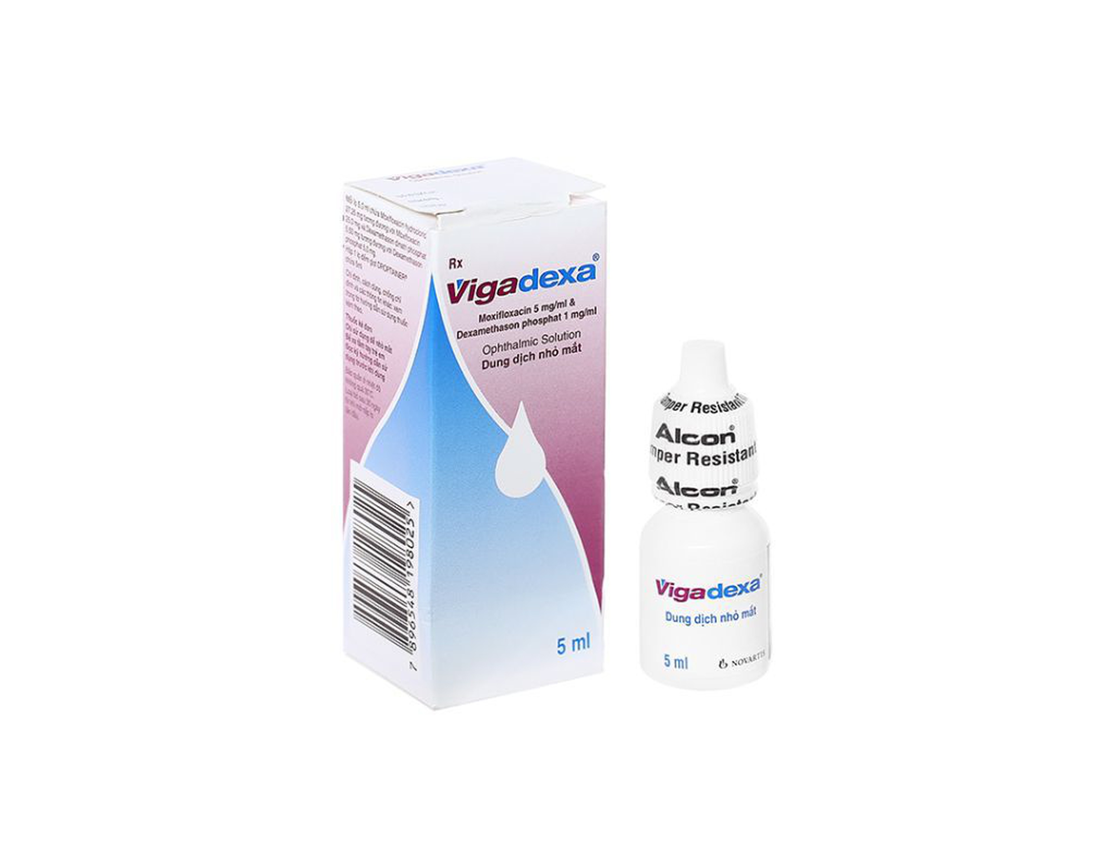 Thuốc nhỏ mắt Vigadexa 0,5%/0,1% điều trị nhiễm khuẩn mắt (Lọ 5ml)