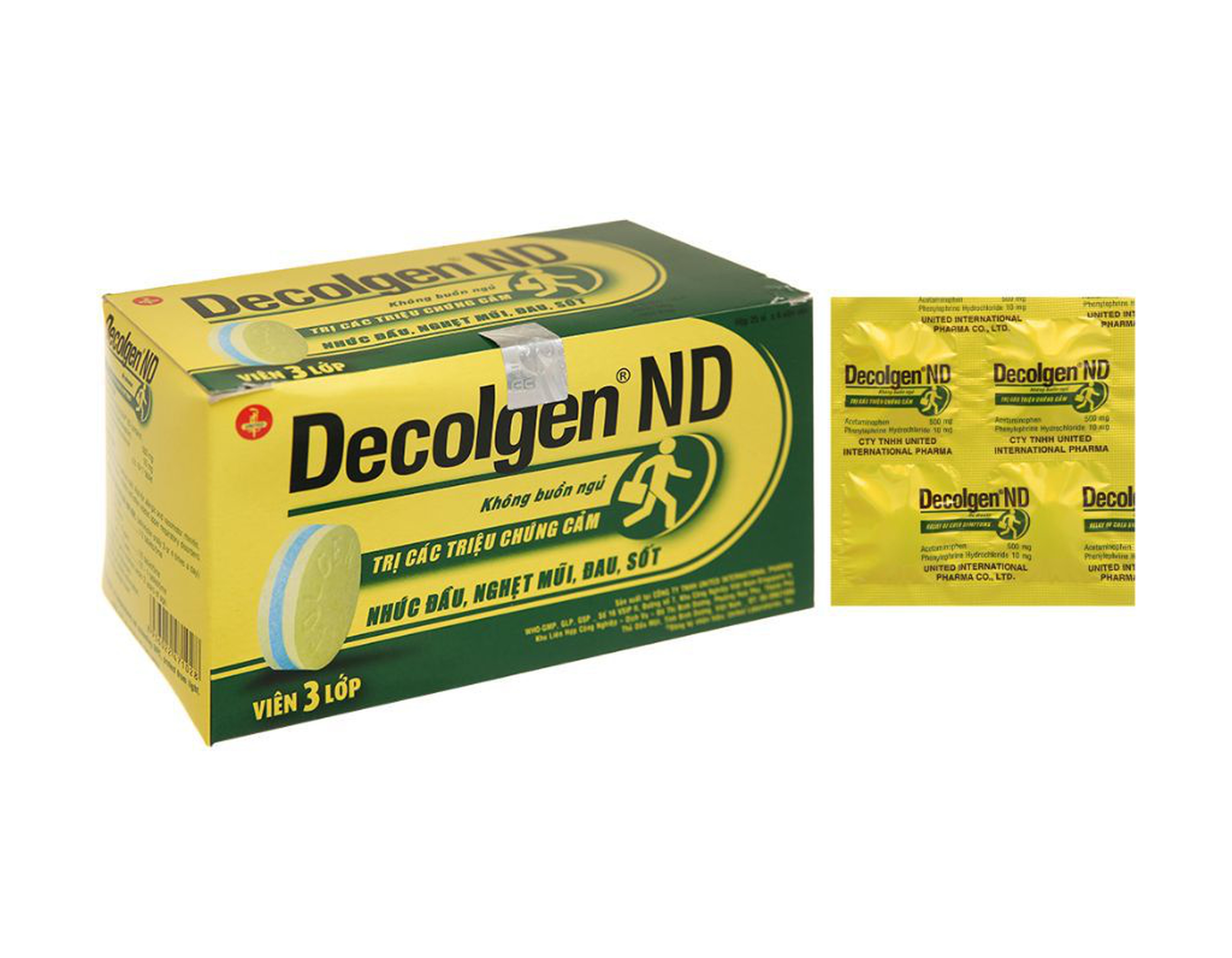 Thuốc Decolgen ND điều trị triệu chứng cảm thông thường, viêm mũi dị ứng (hộp 25 vỉ * 4 viên)
