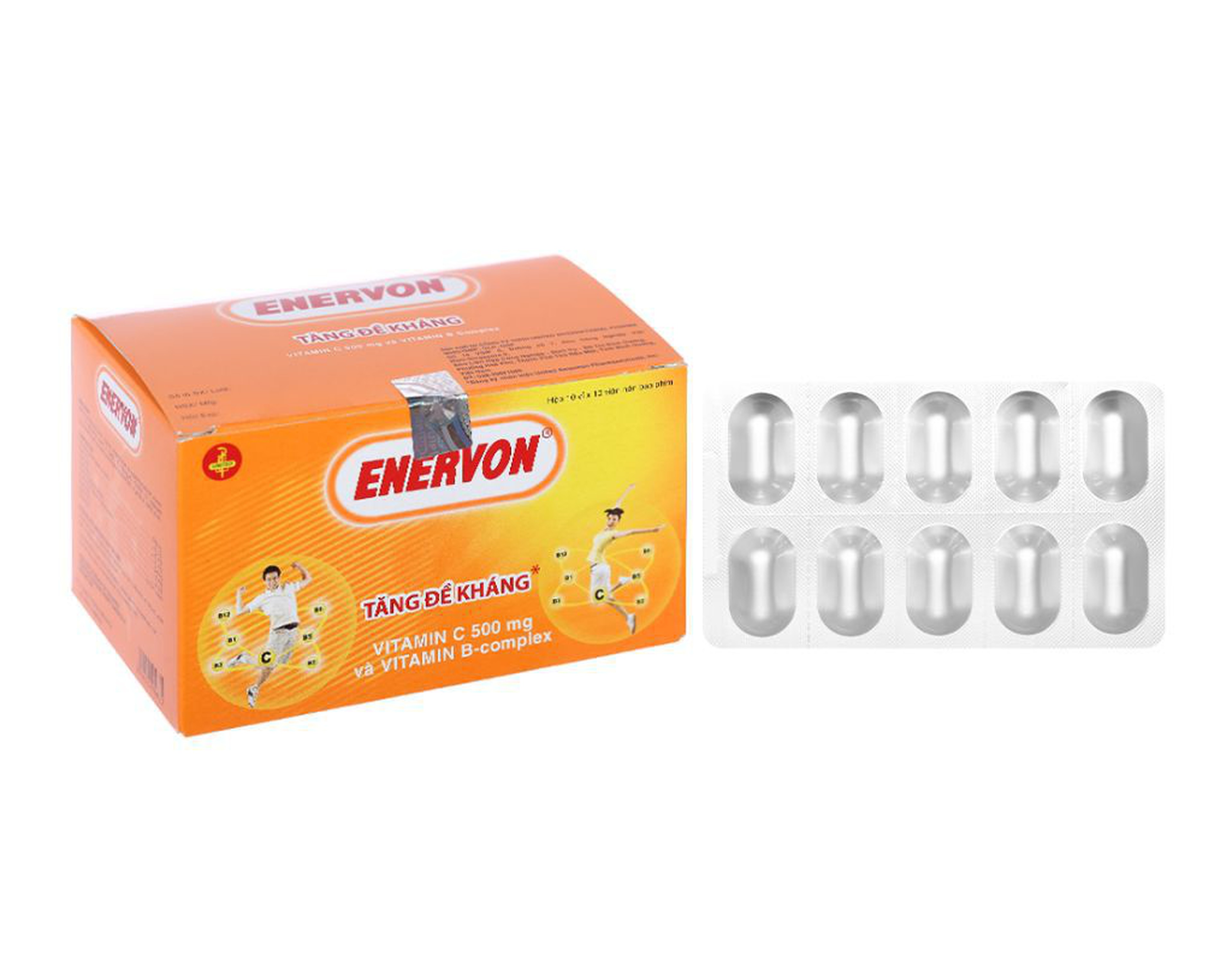 Viên uống Enervon bổ sung vitamin nhóm B và vitamin C (hộp 10 vỉ * 10 viên)