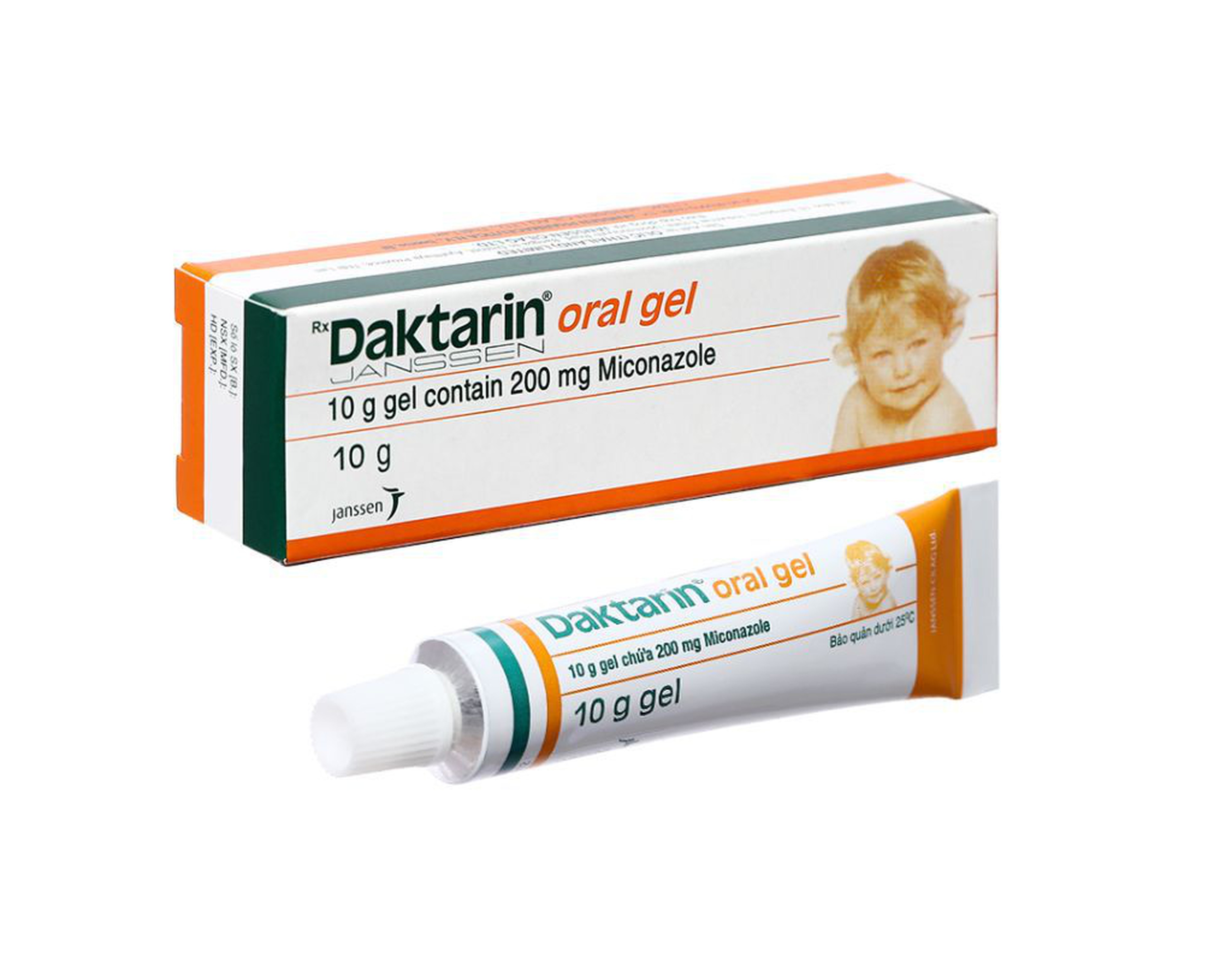Thuốc Daktarin Oral Gel trị nhiễm nấm khoang miệng hầu họng tuýp 10g