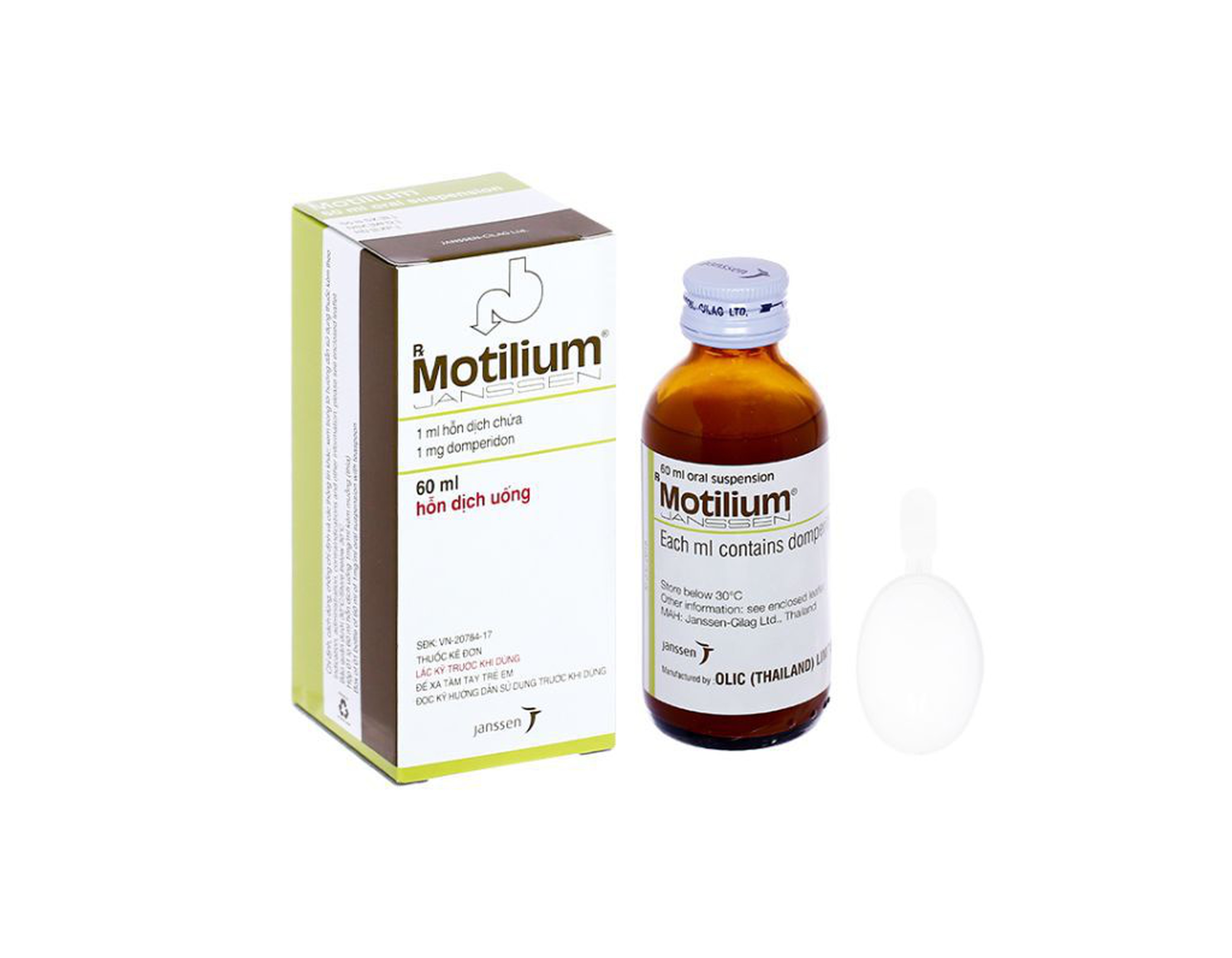 Hỗn dịch uống Motilium giúp điều trị, kiểm soát triệu chứng nôn và buồn nôn.