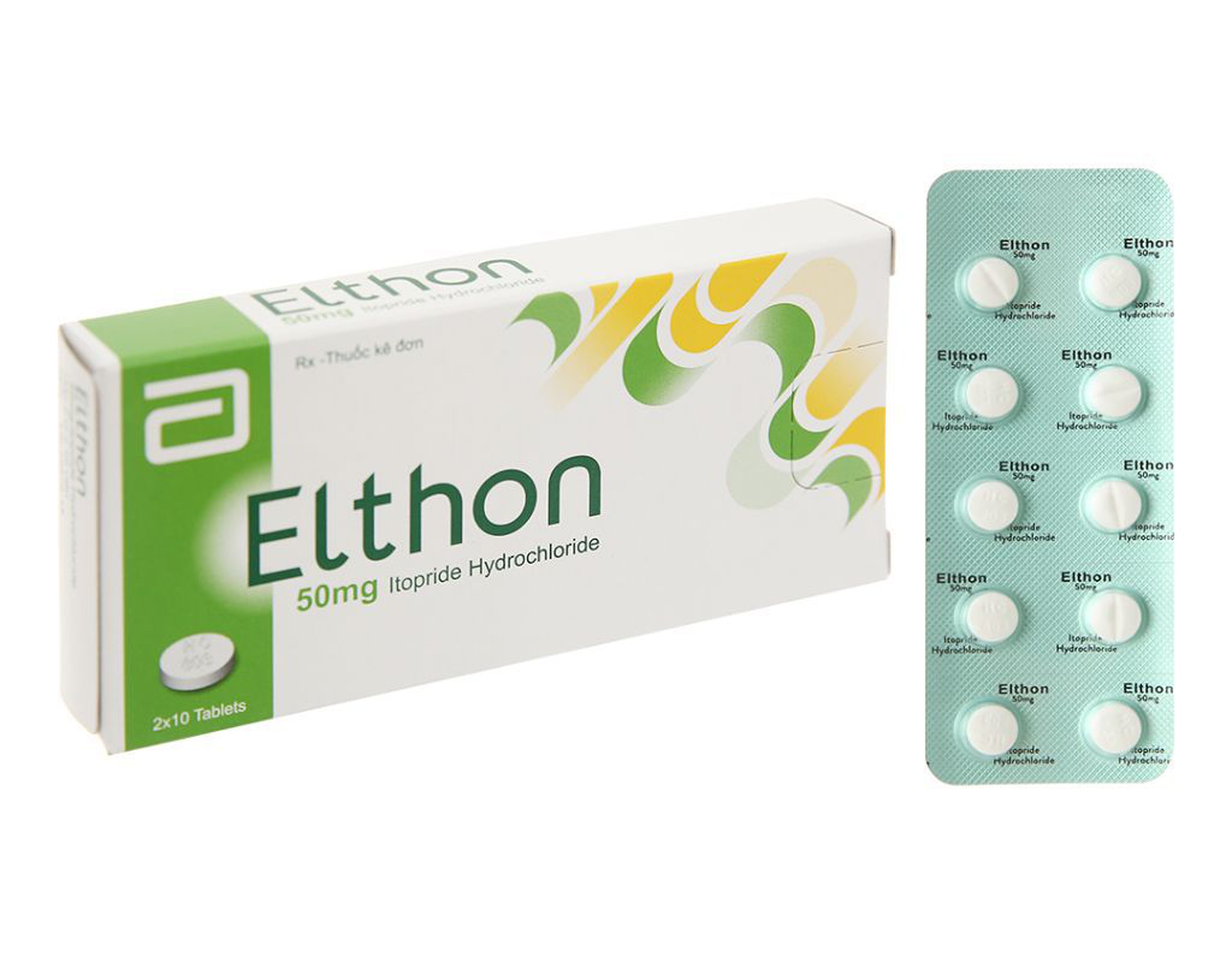Thuốc Elthon 50mg điều trị triệu chứng trong viêm dạ dày mạn (hộp 2 vỉ x 10 viên)