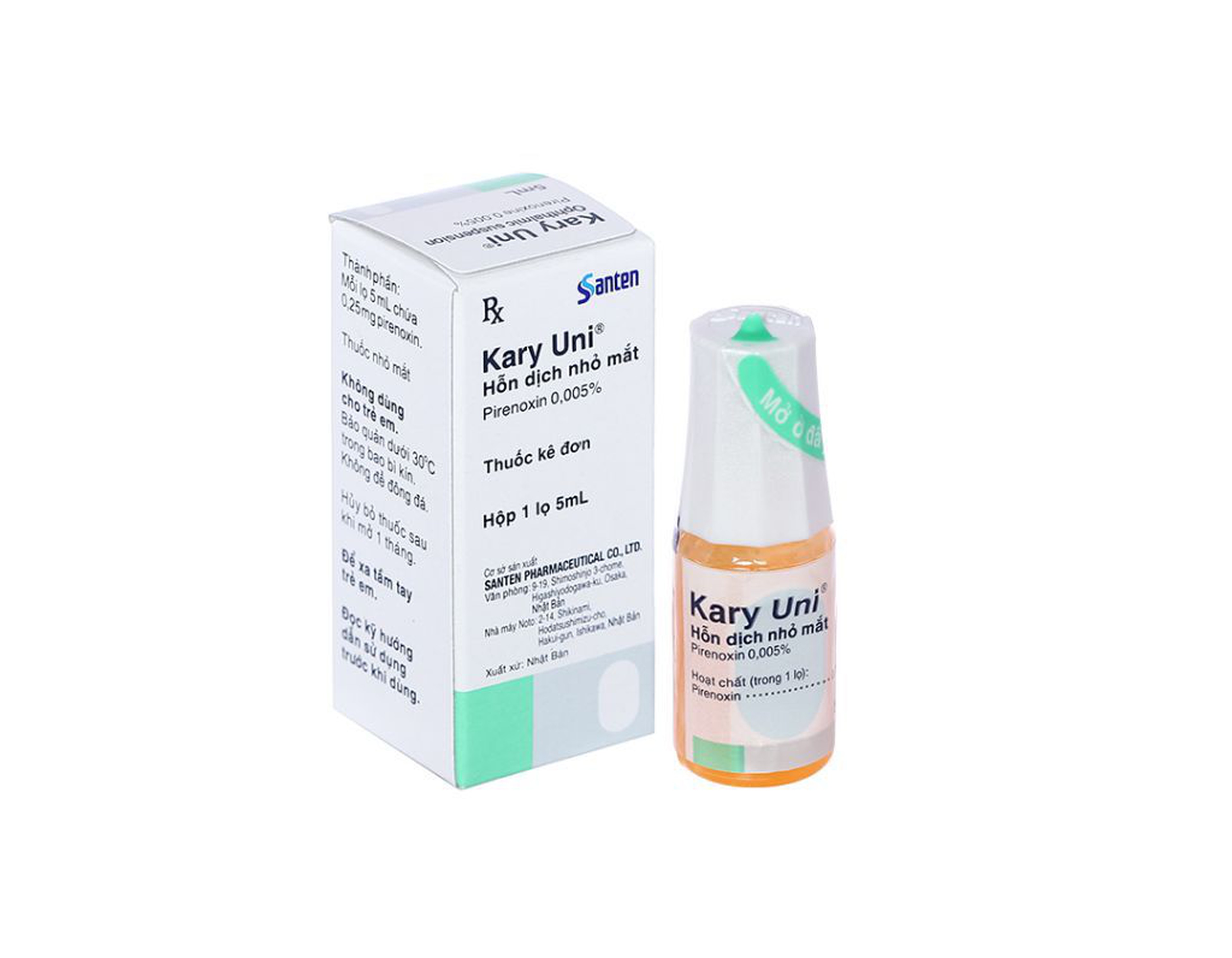 Hỗn dịch nhỏ mắt Kary Uni 0.005% điều trị đục thủy tinh thể (lọ 5ml)