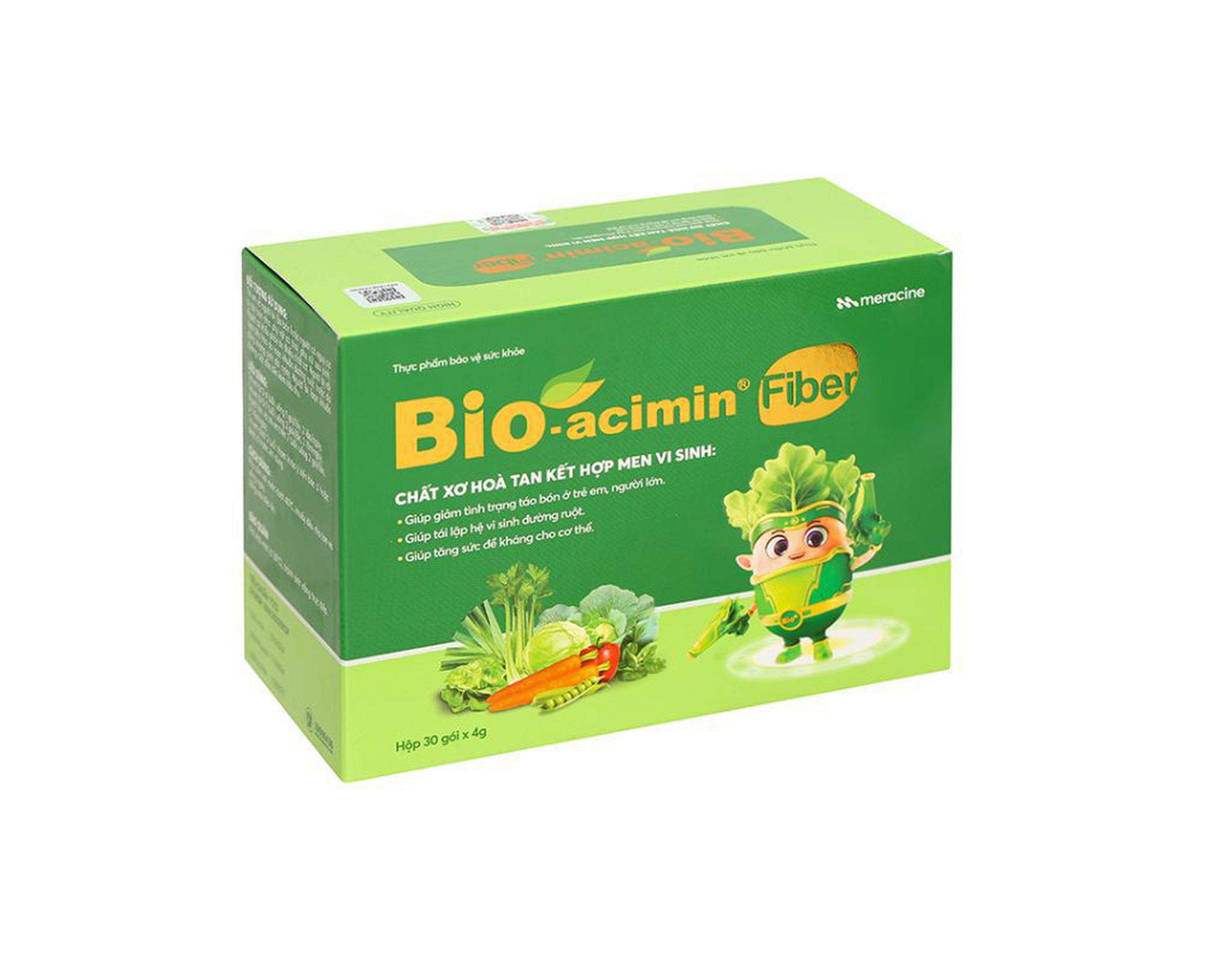 Cốm Bio-acimin fiber bổ sung chất xơ, giảm táo bón cho trẻ (Hộp 30 gói)