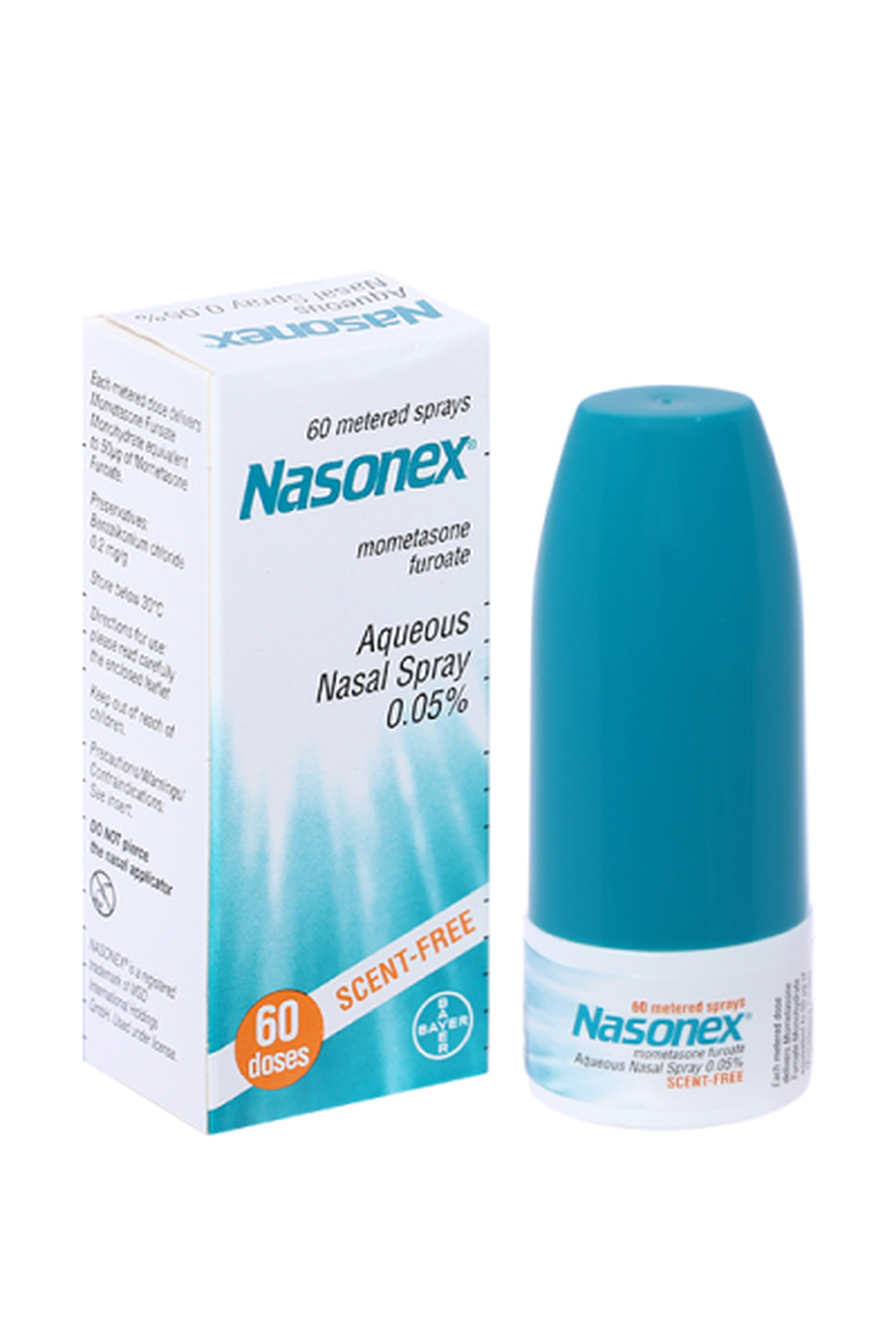 Thuốc xịt mũi Nasonex 0.05% điều trị viêm mũi dị ứng, viêm xoang (chai 60 liều)