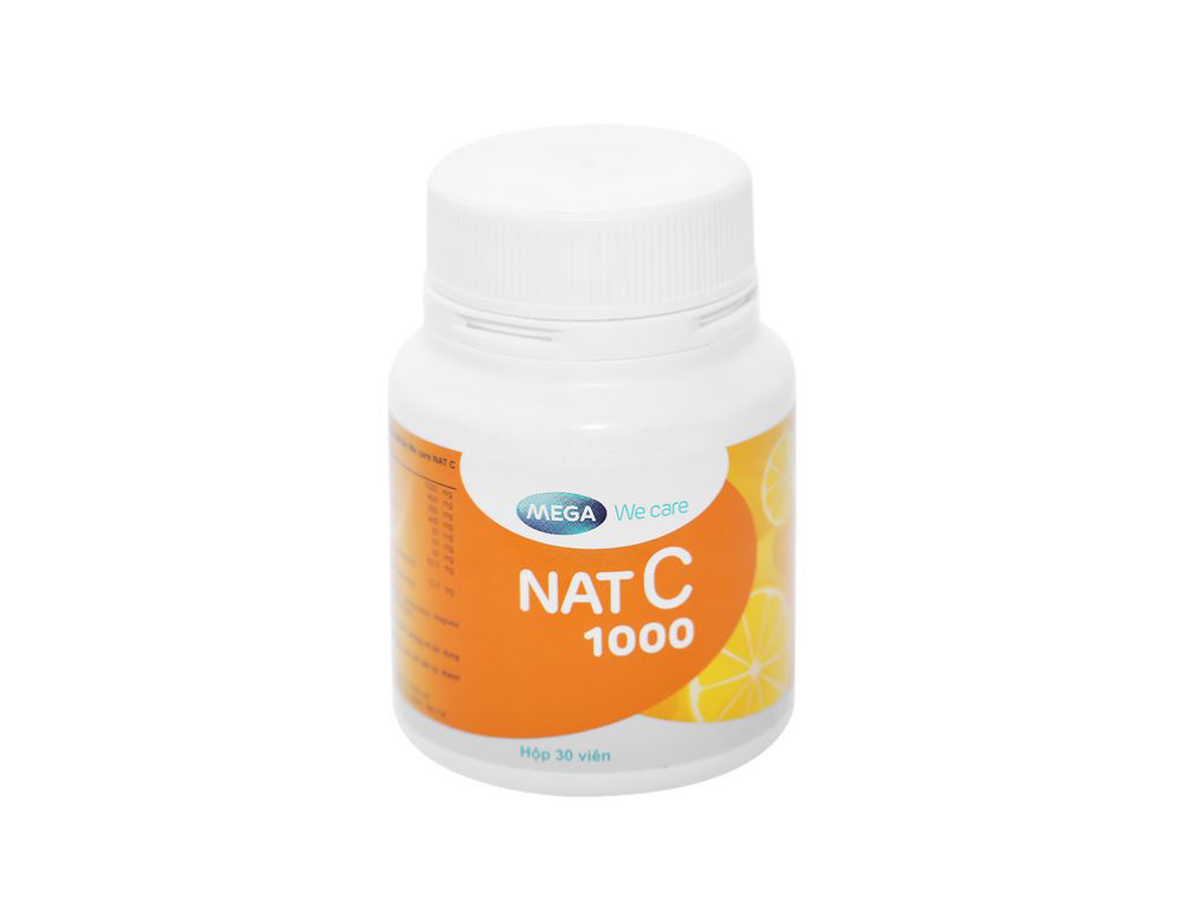 Viên uống Nat C 1000 cung cấp vitamin C cho cơ thể, tăng cường sức đề kháng (Lọ 30 viên)